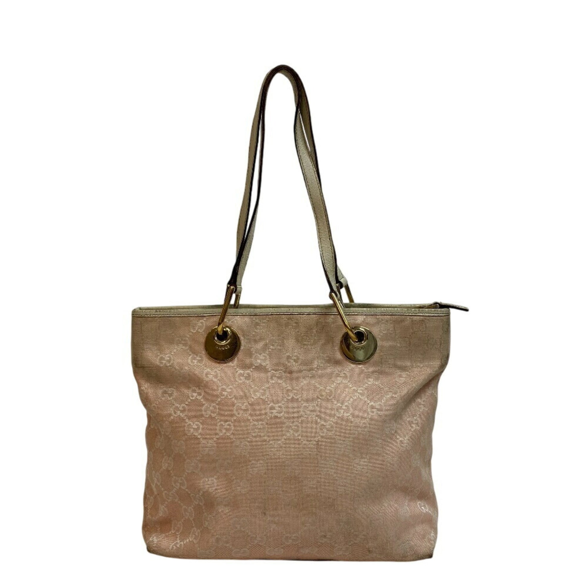 Gucci White Canvas Tote Bag