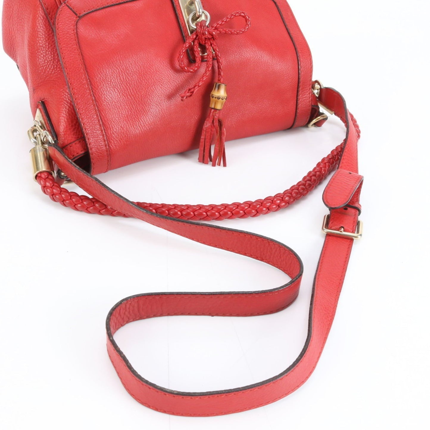 Gucci Red Color Leather Shoulder Bag