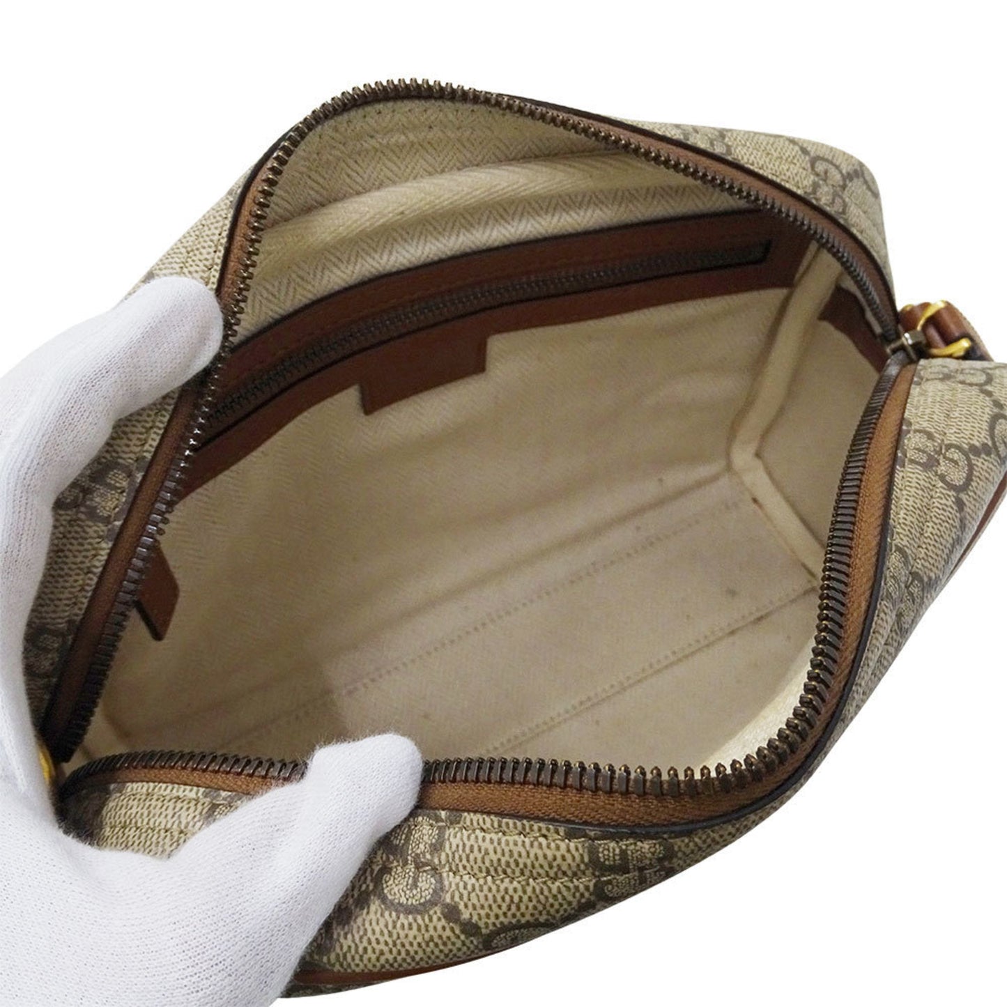 Gucci Beige Brown Gg Supreme Shoulder Bag