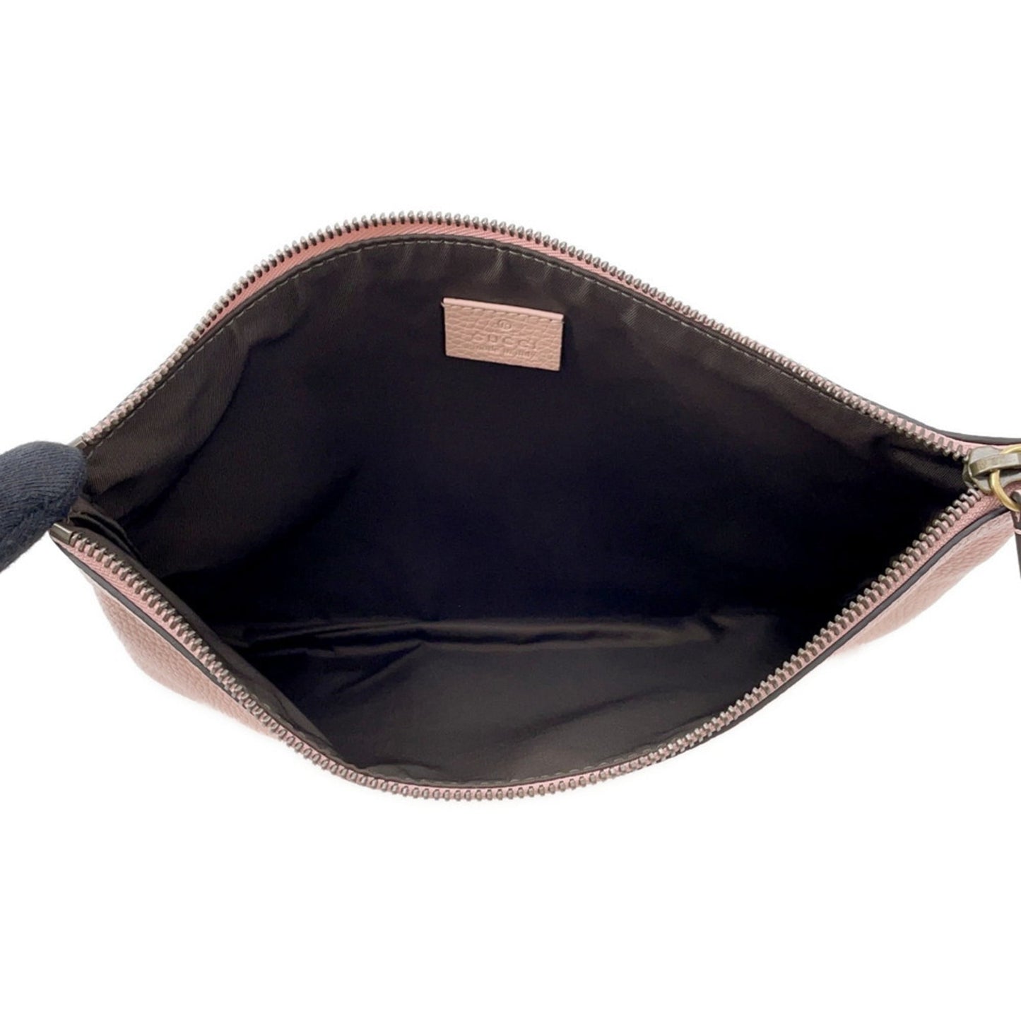 Gucci Brown Pink Leather Clutch Bag