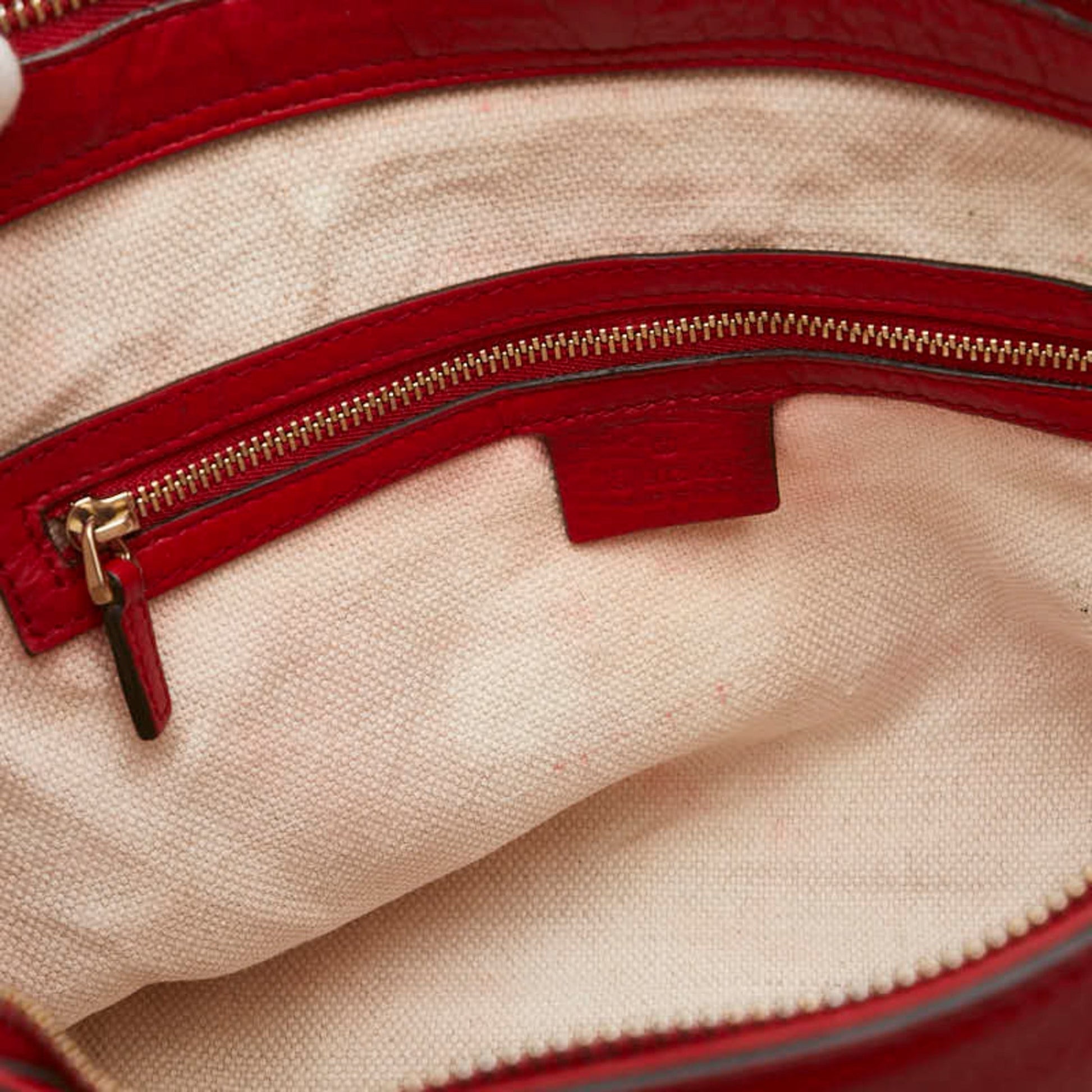 Gucci Soho Red Color Leather Handbag Shoulder Bag