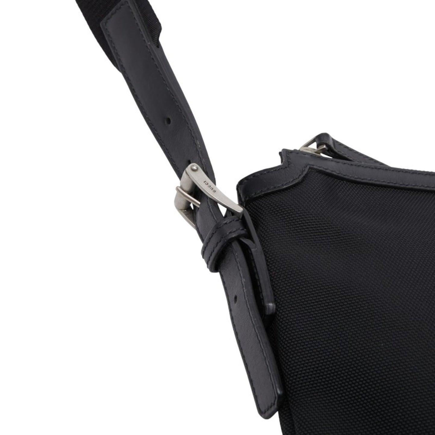 Gucci Black Nylon Leather Shoulder Bag