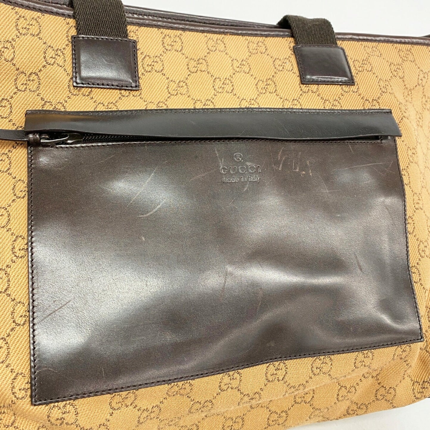 Gucci Brown Denim Tote Bag