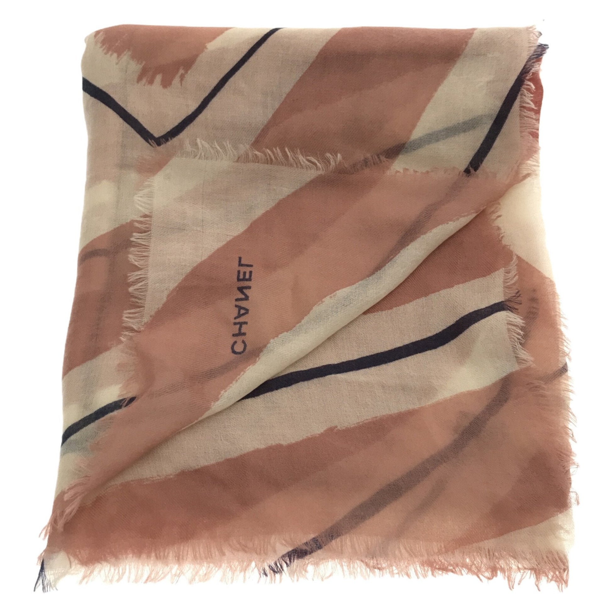 CHANEL Cashmere Stole Shawl Women's Pink