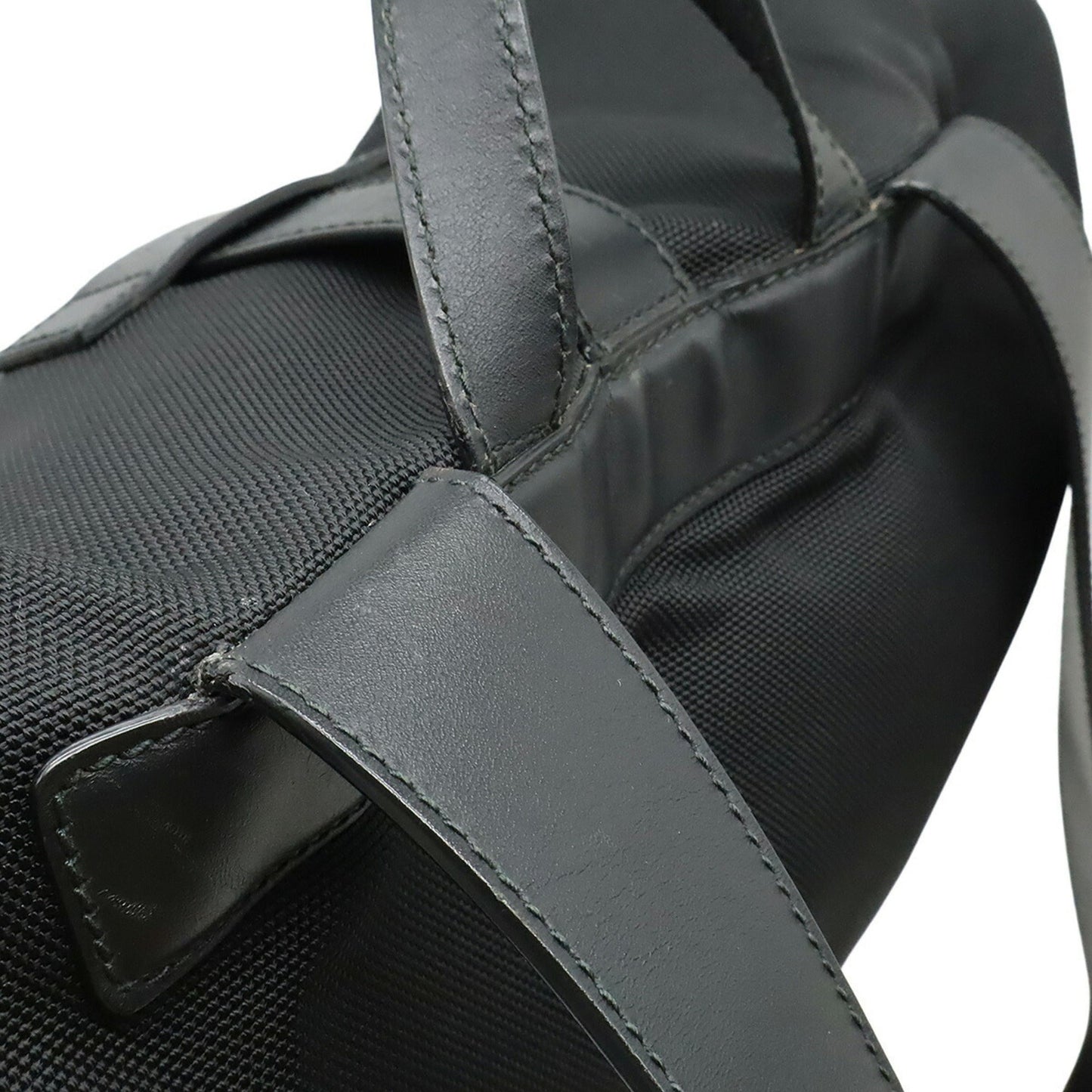 Gucci Black Green Red Color Canvas Leather Backpack