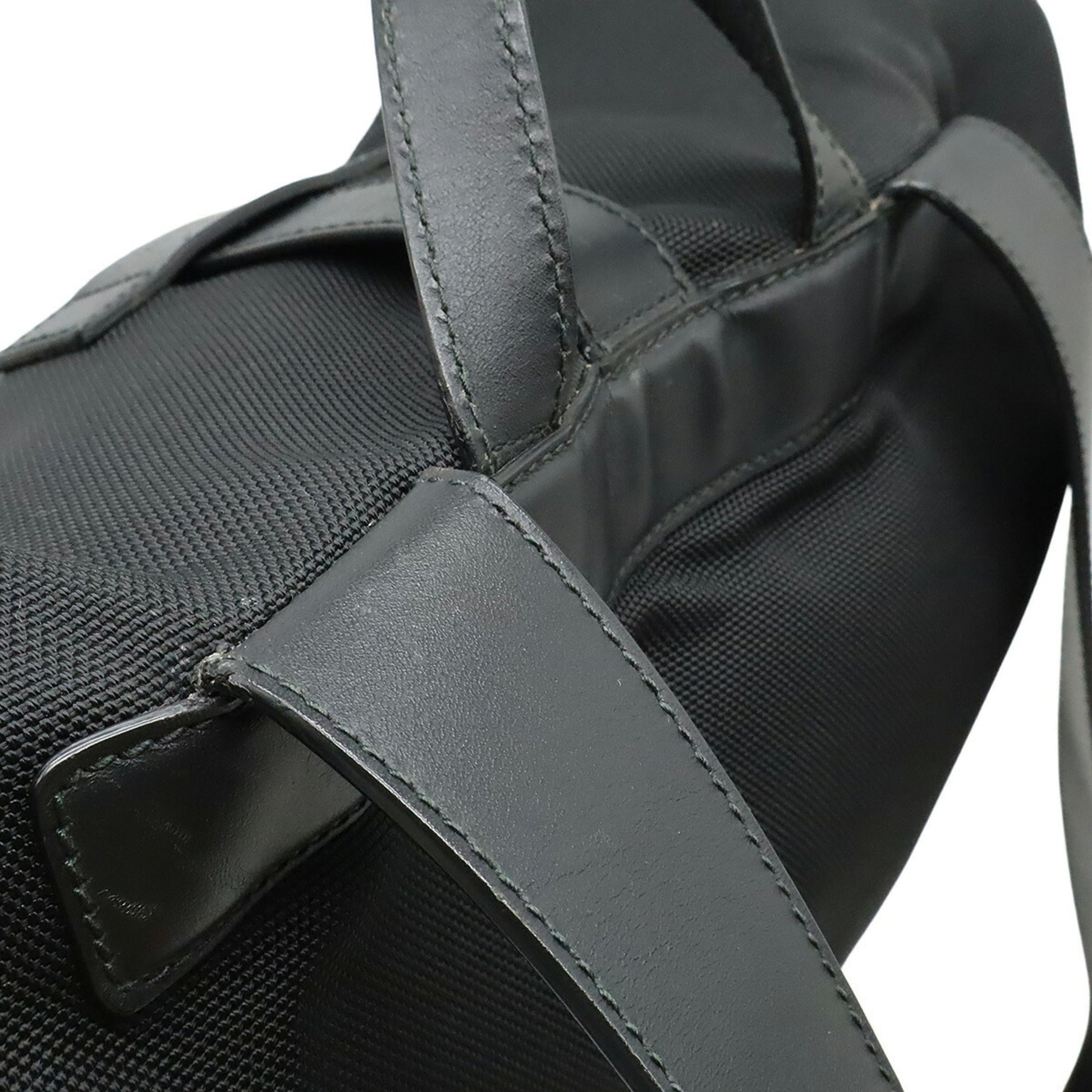 Gucci Black Green Red Color Canvas Leather Backpack