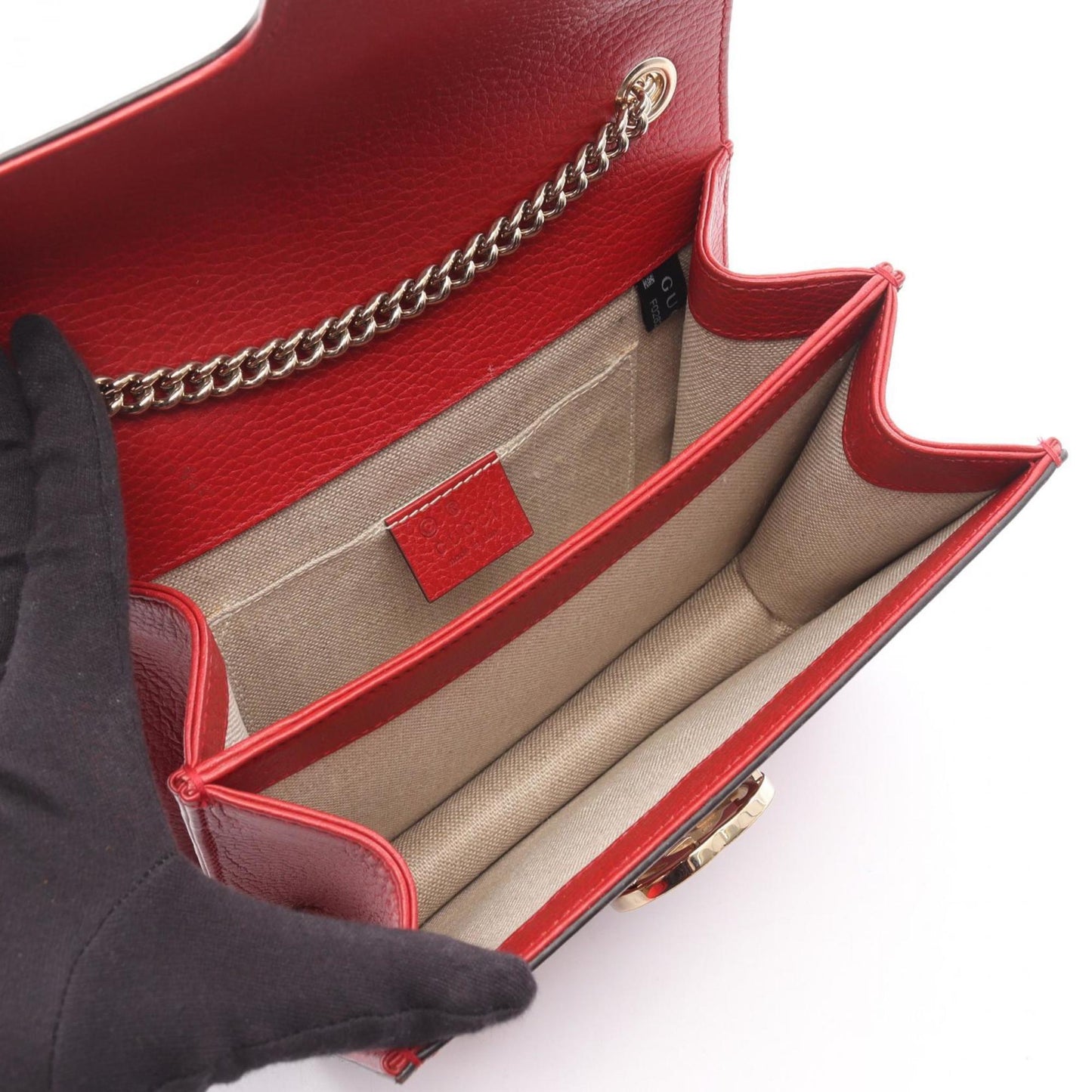 Gucci Red Color Leather Shoulder Bag