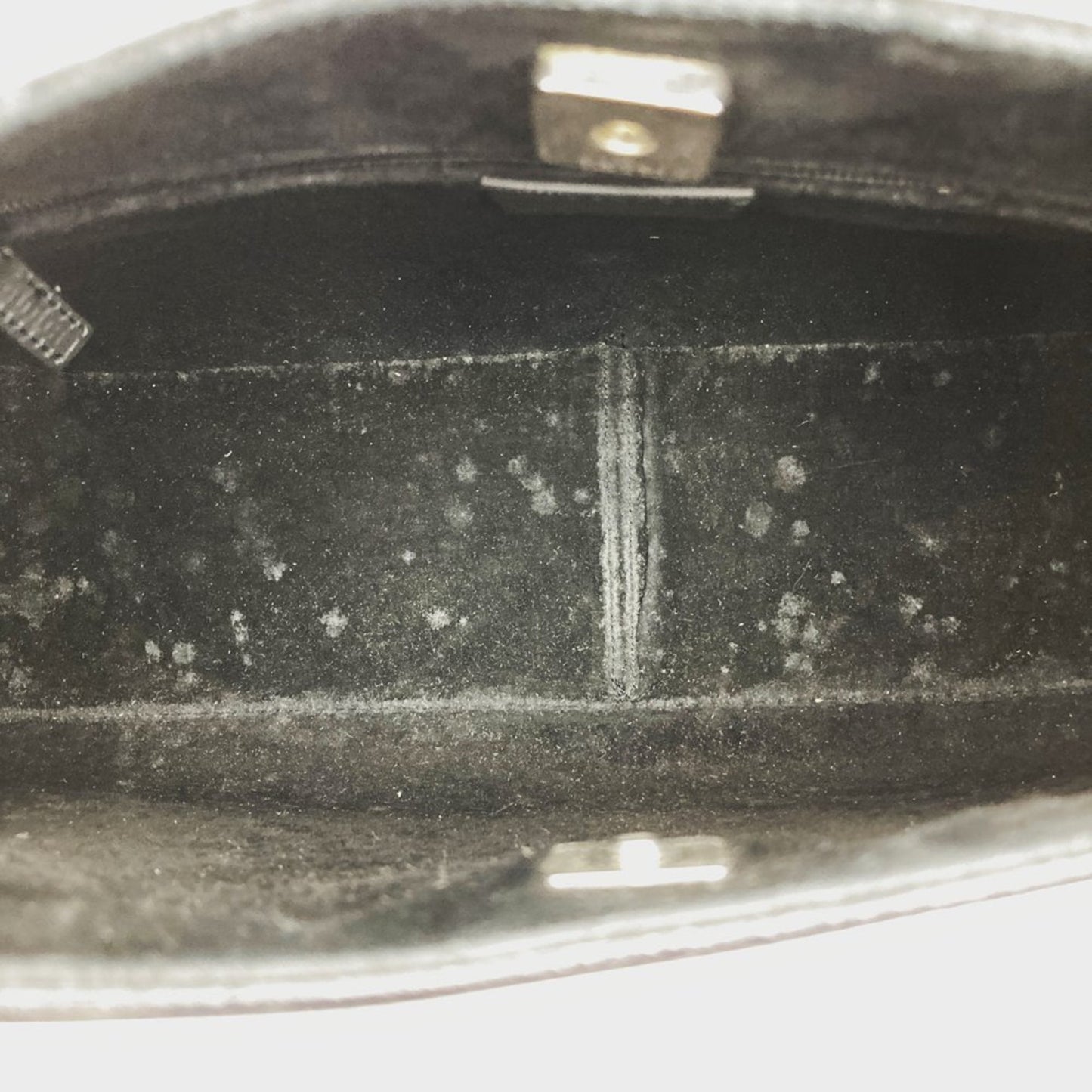 Gucci Black Red Color Leather Bamboo Shoulder Bag