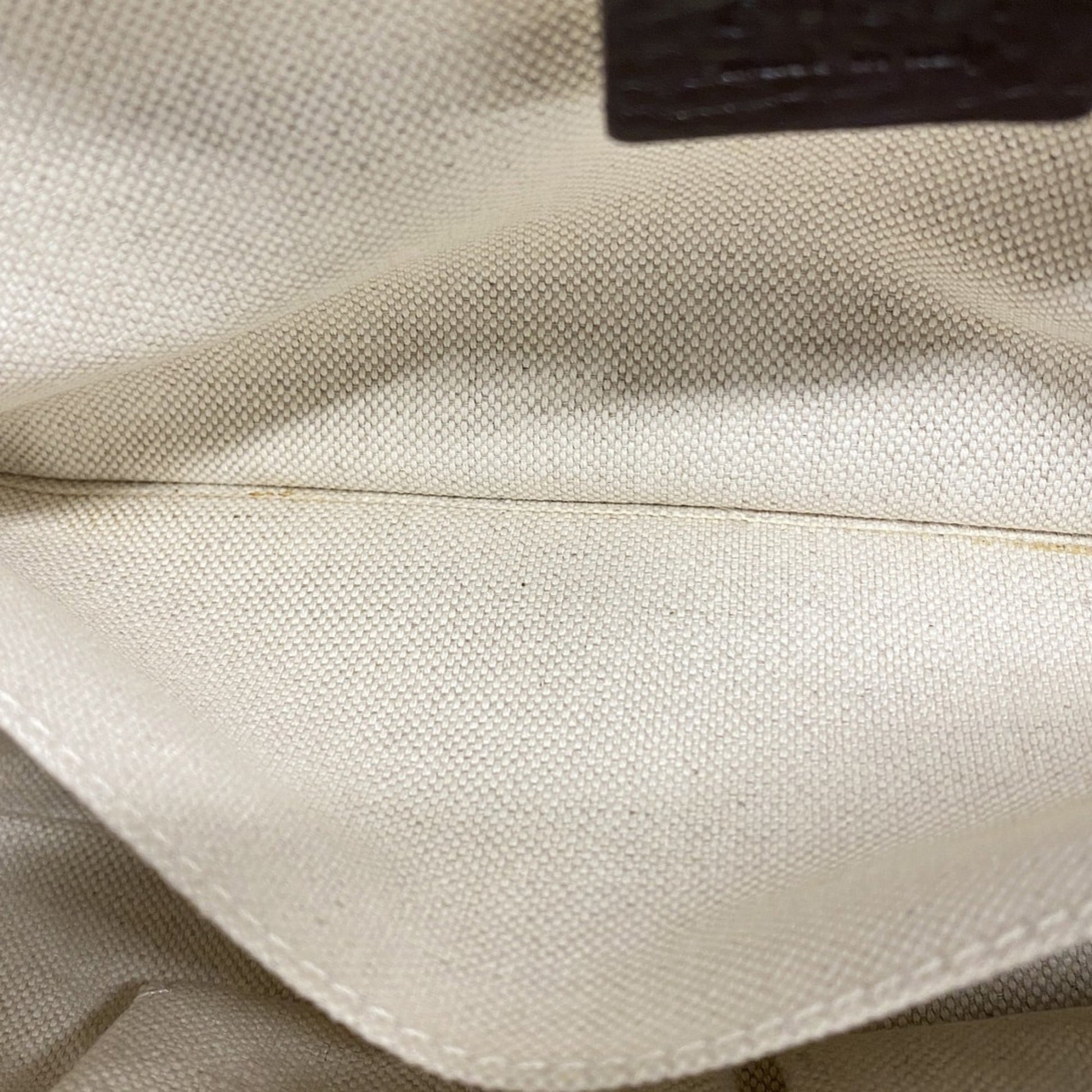Gucci Brown Canvas Leather Shoulder Bag