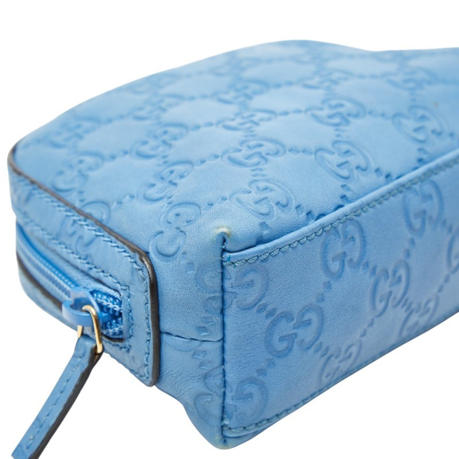 Gucci Blue Leather Pouch