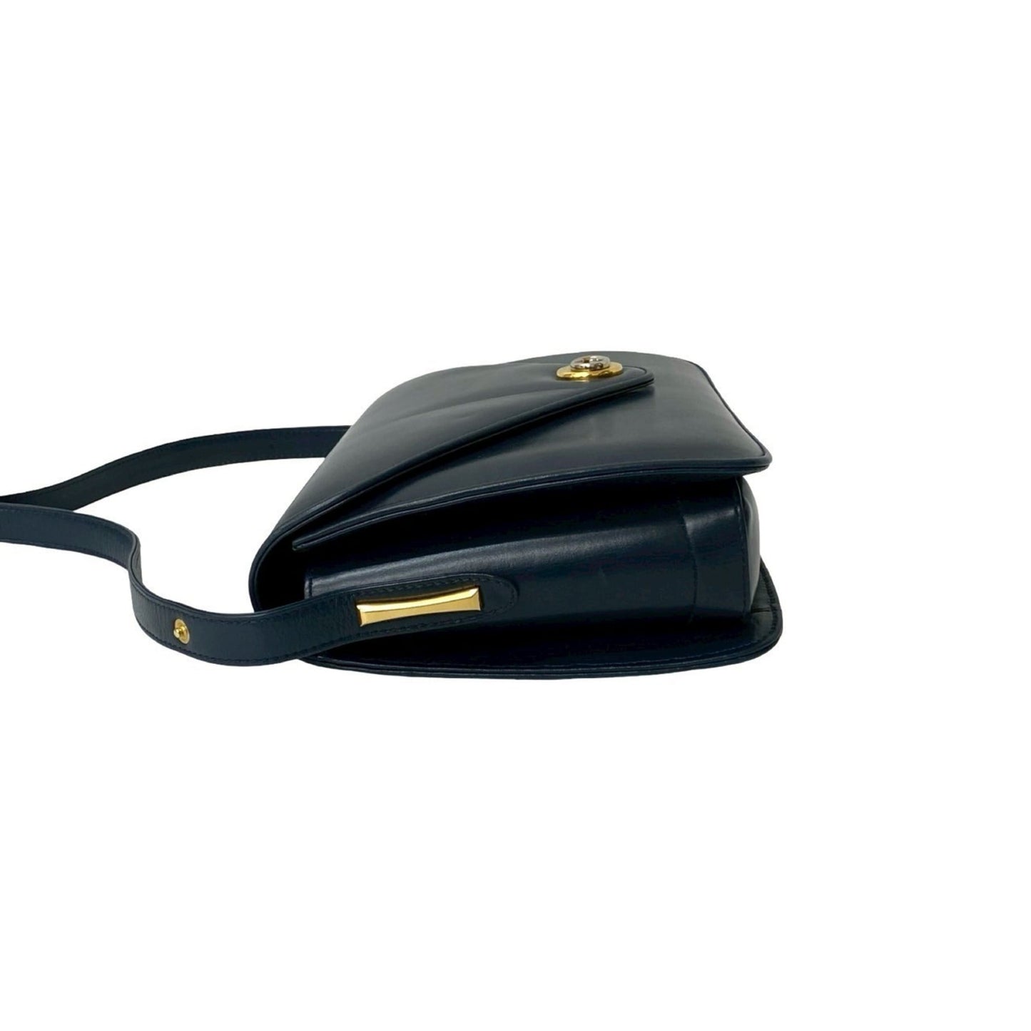 Gucci Navy Leather Pochette Shoulder Bag