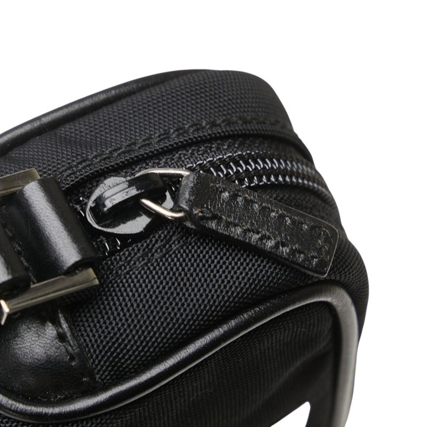 Gucci Black Nylon Leather Pouch