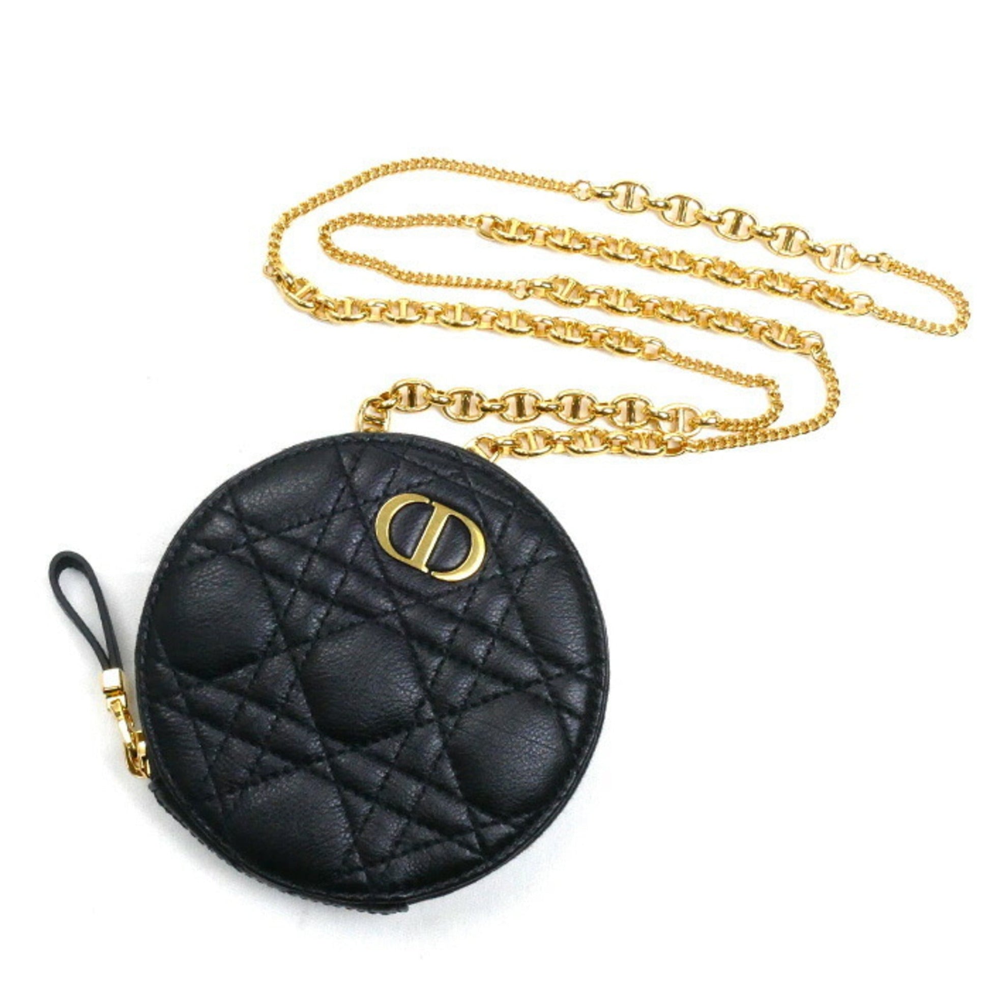 Dior Handbag Christian Shoulder Bag 21 Leather Black