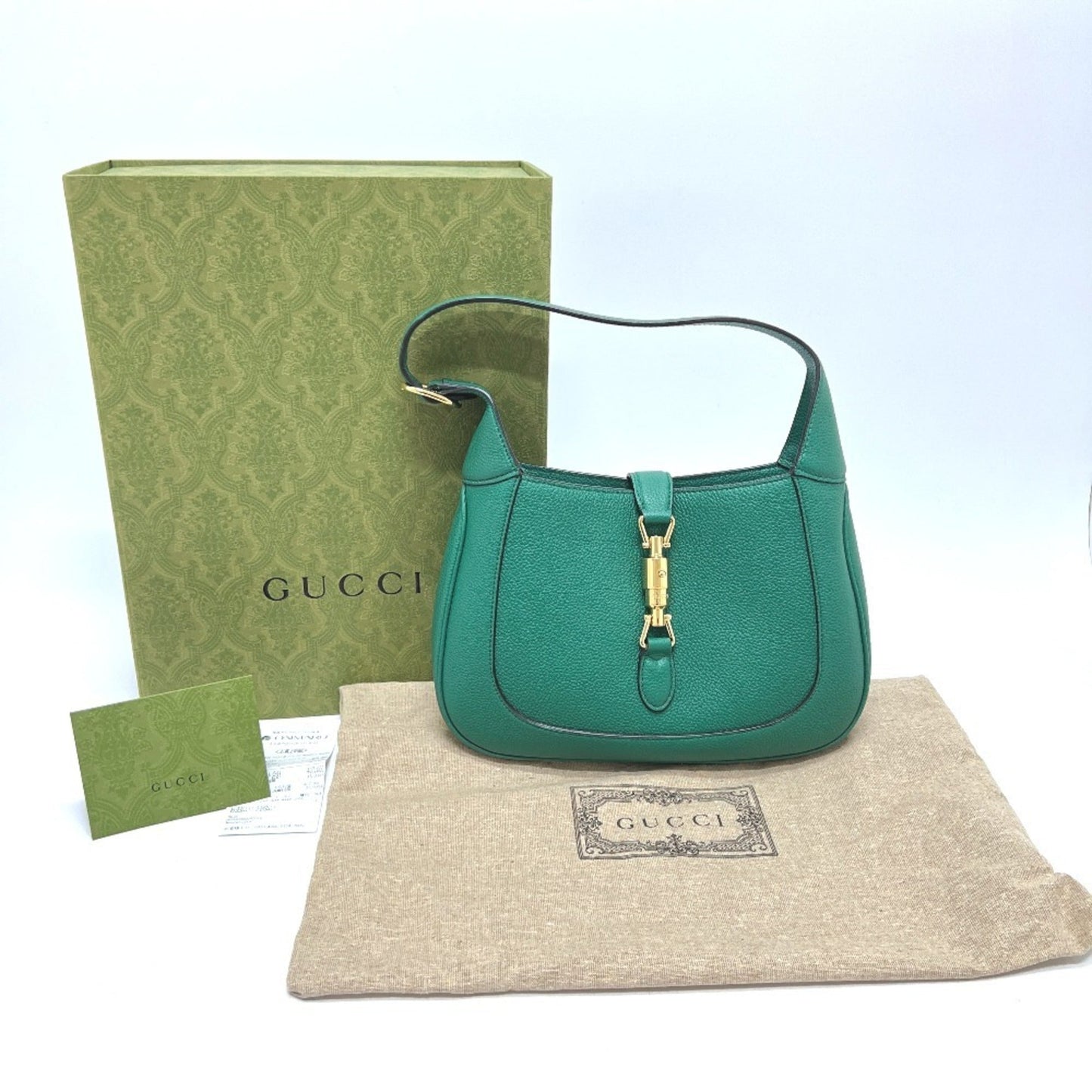 Gucci Green Leather Shoulder Bag