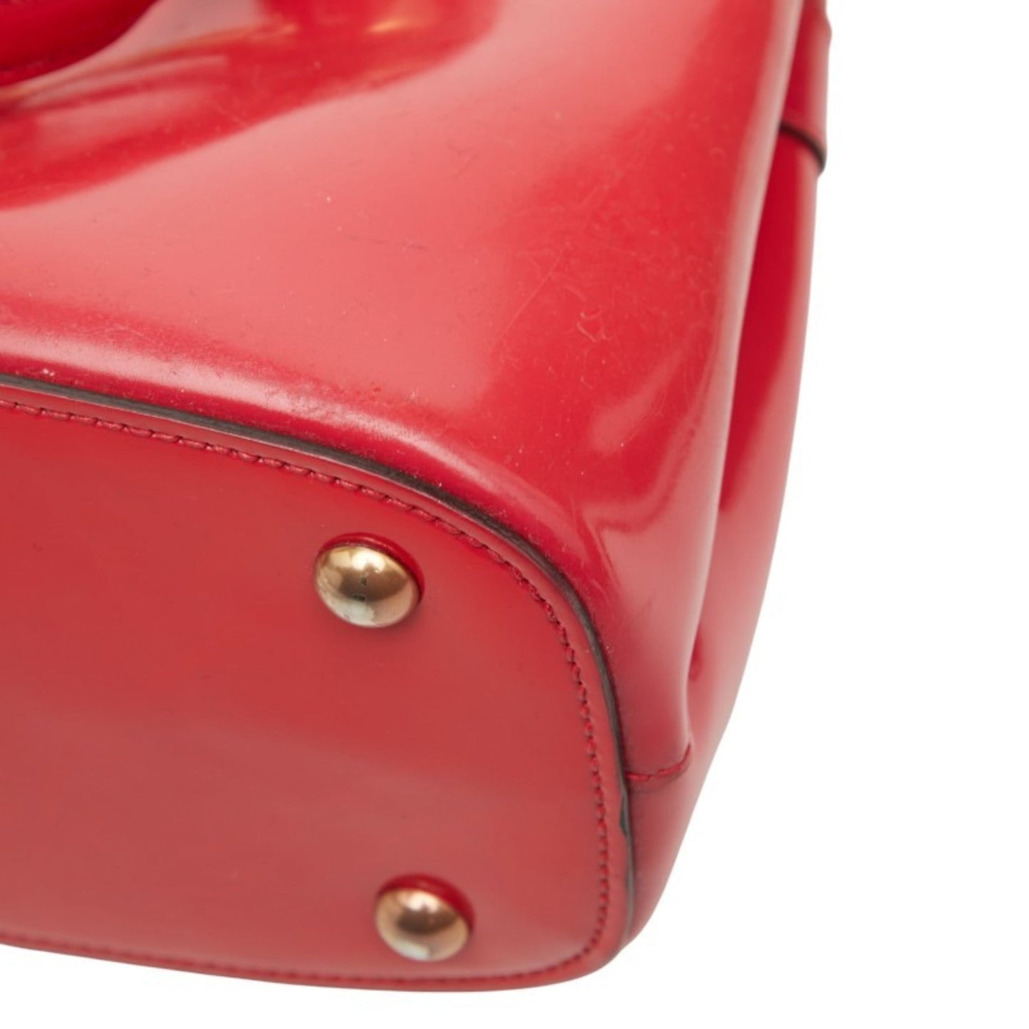 Gucci Red Color Patent Leather Handbag Shoulder Bag