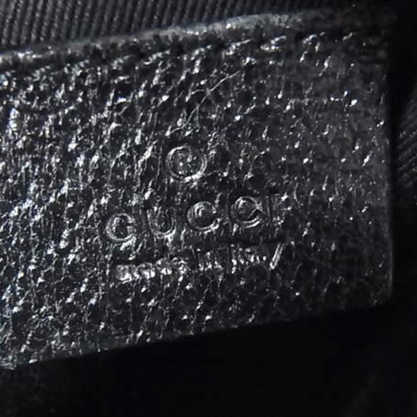 Gucci Black Canvas Leather Pouch