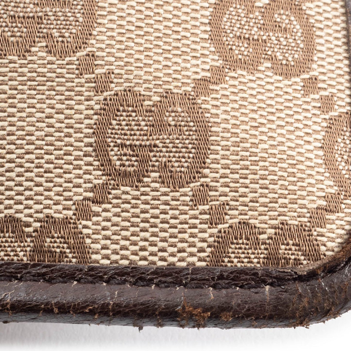 Gucci Gg Canvas Beige Brown Gg Canvas Leather Shoulder Bag