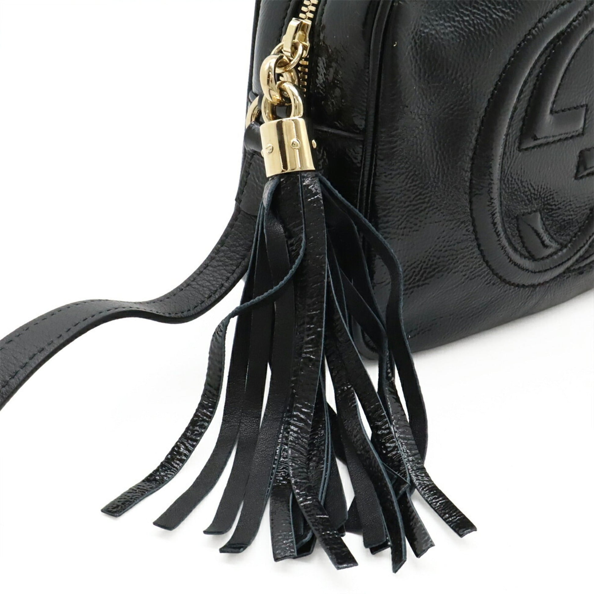 Gucci Black Leather Pochette Shoulder Bag