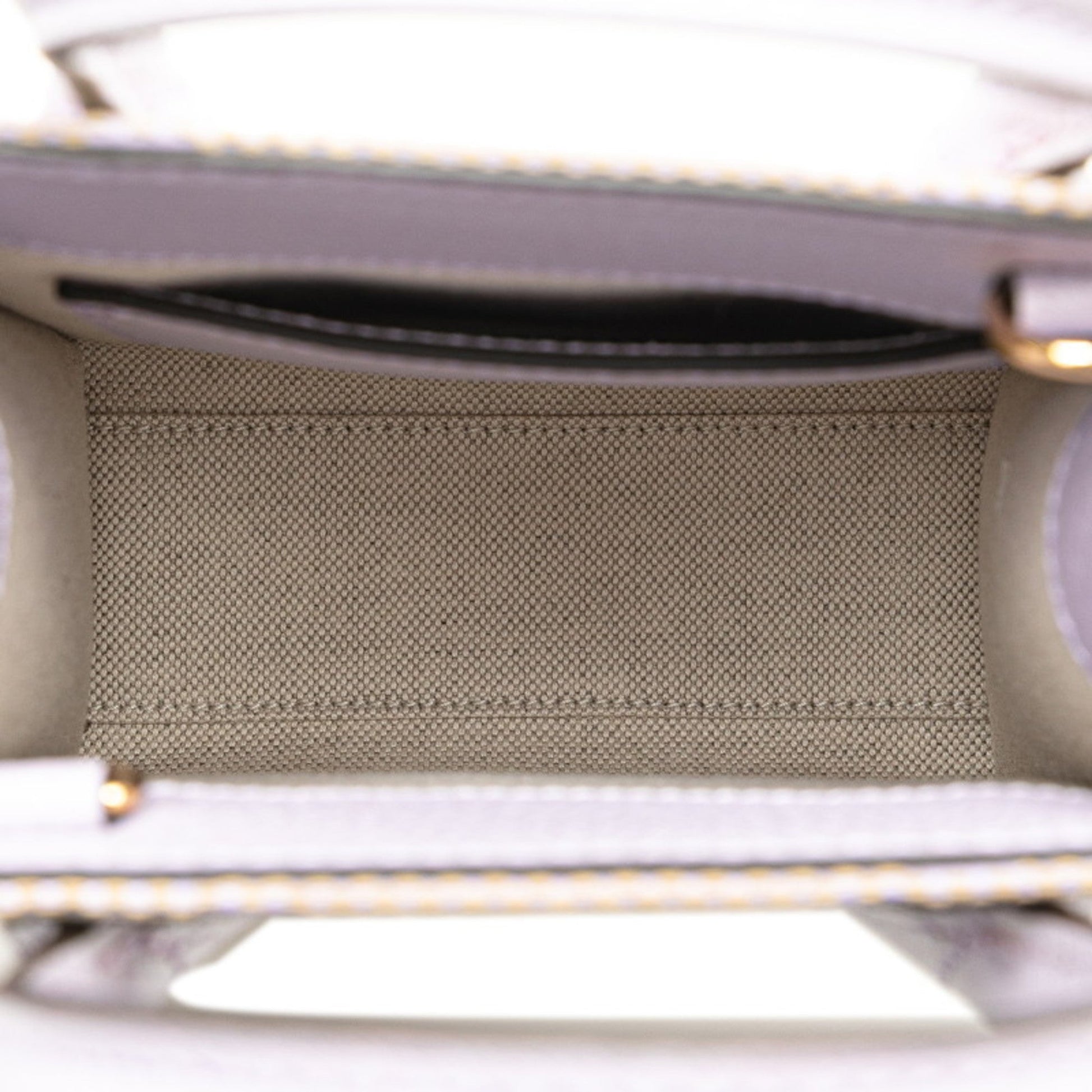 Gucci Beige Purple Canvas Leather Handbag Shoulder Bag