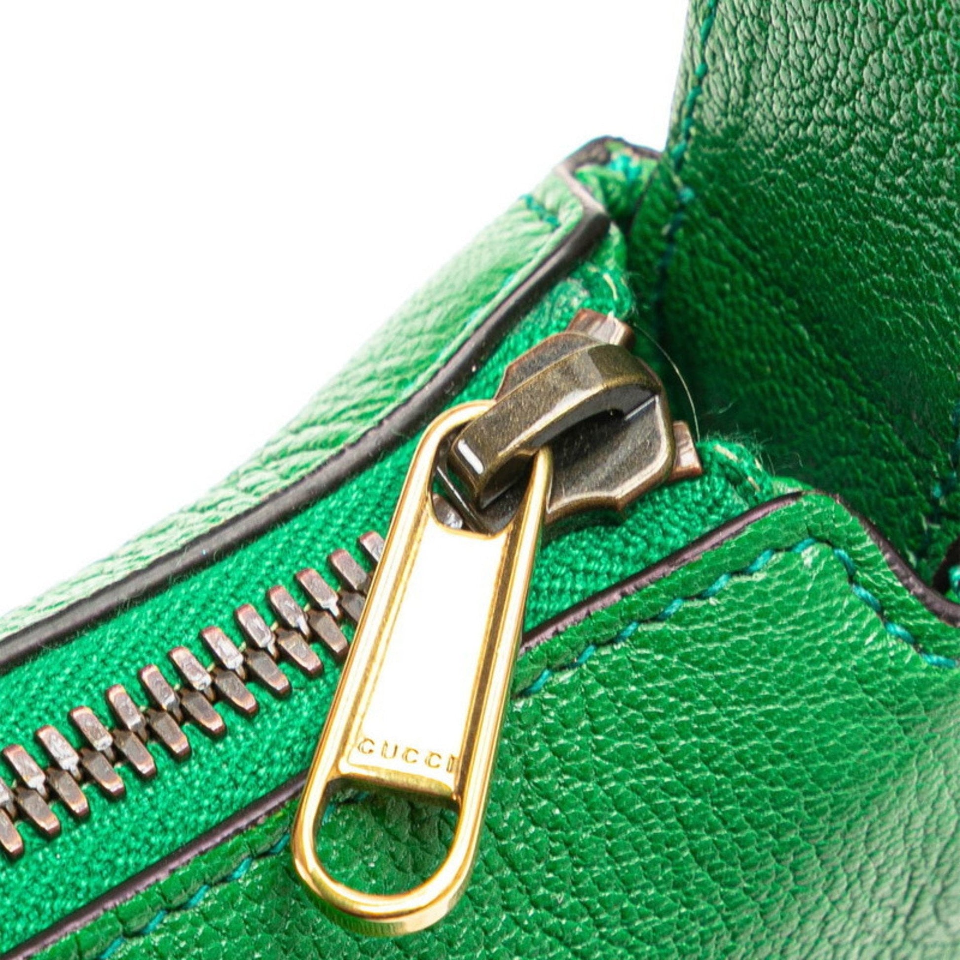Gucci Green Leather Shoulder Bag