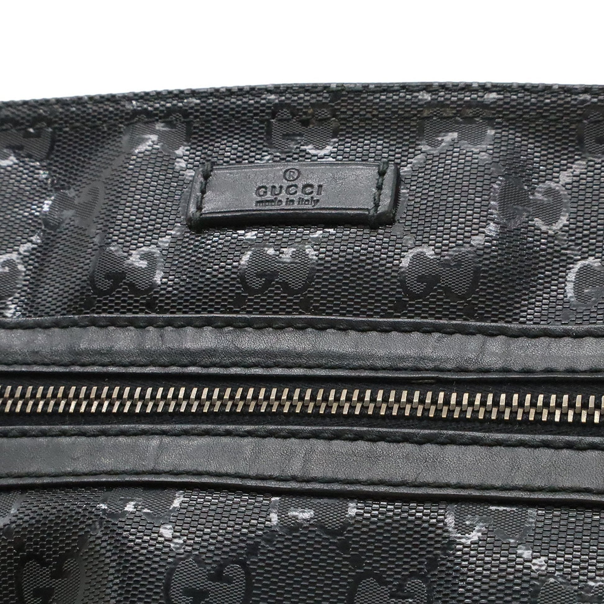 Gucci Black Pvc Leather Shoulder Bag