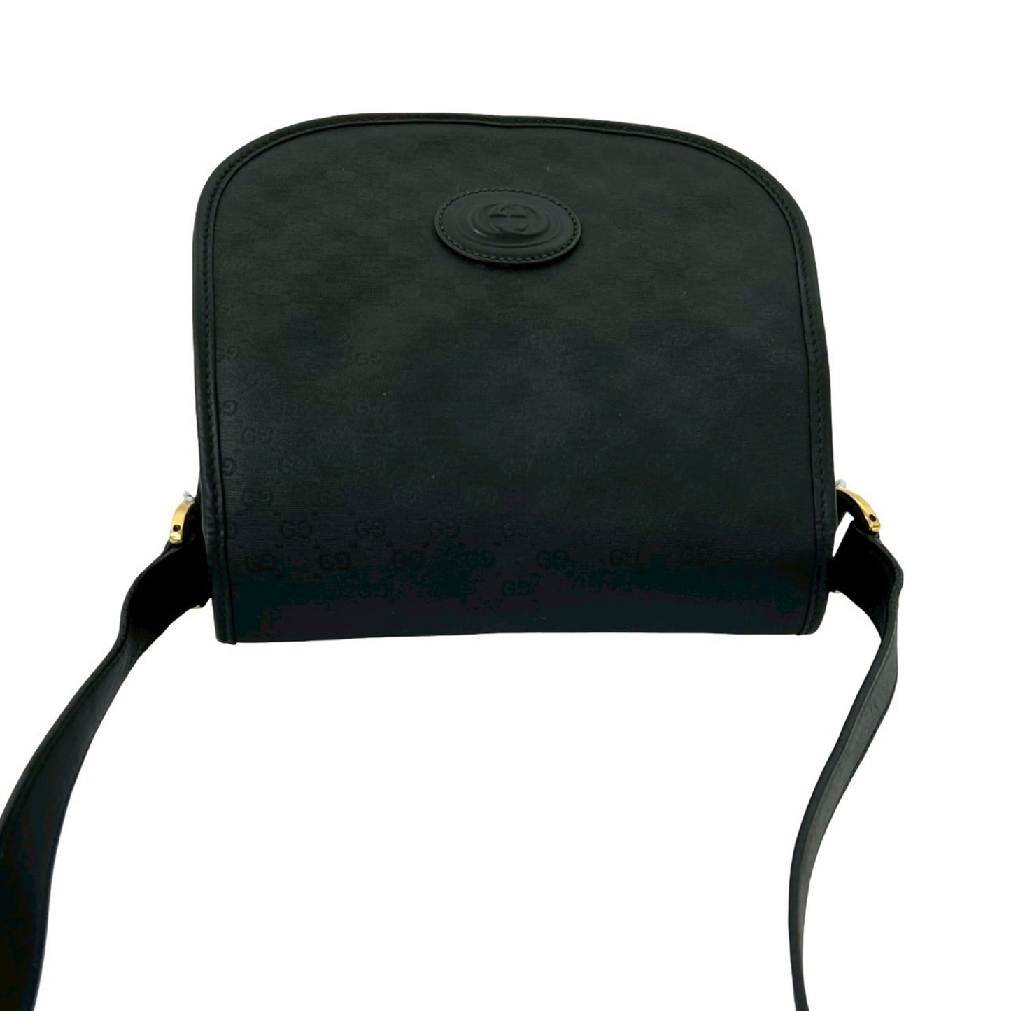 Gucci Black Leather Pvc Pochette Shoulder Bag