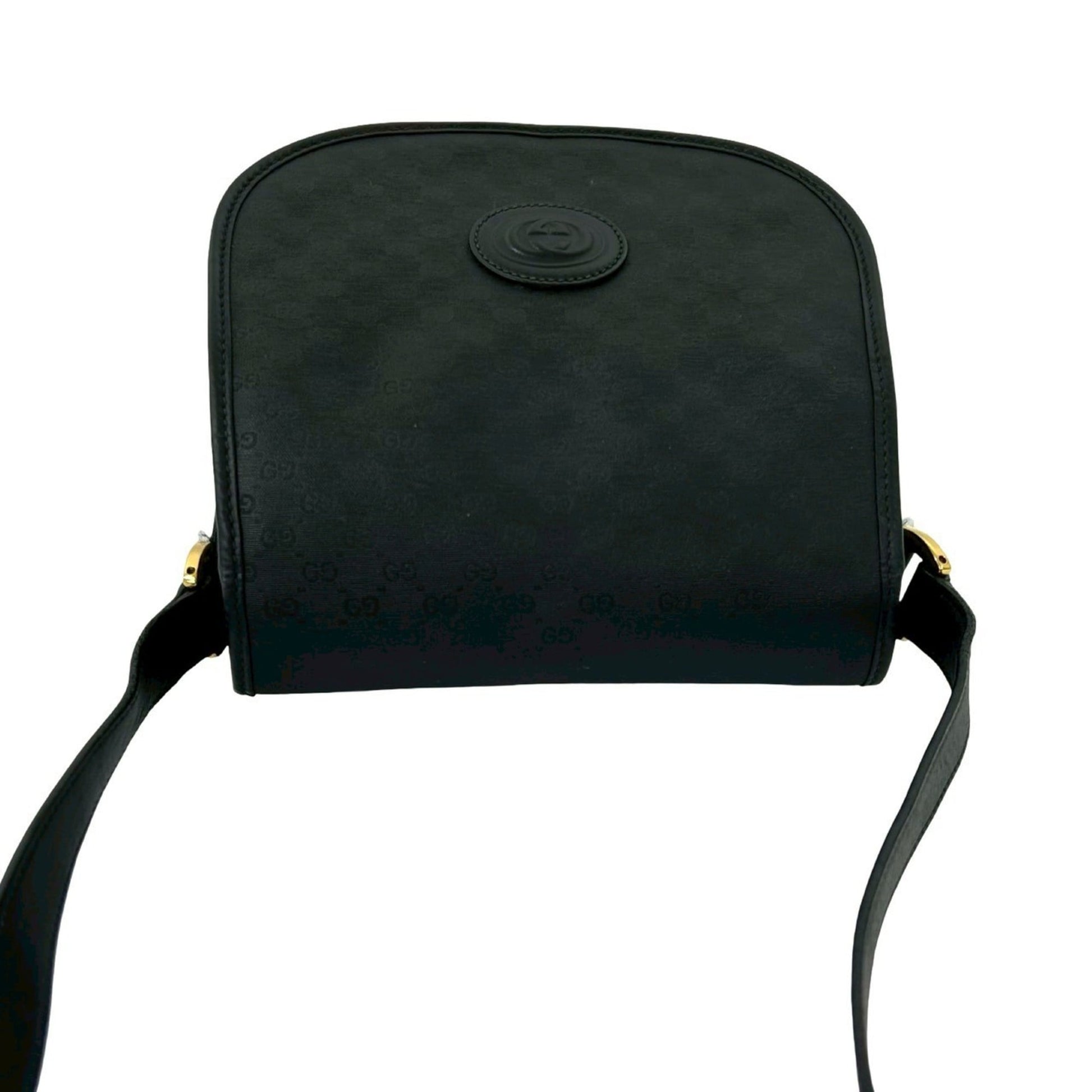 Gucci Black Leather Pvc Pochette Shoulder Bag