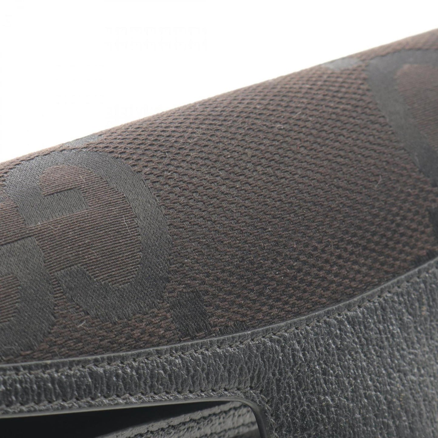 Gucci Black Canvas Leather Shoulder Bag