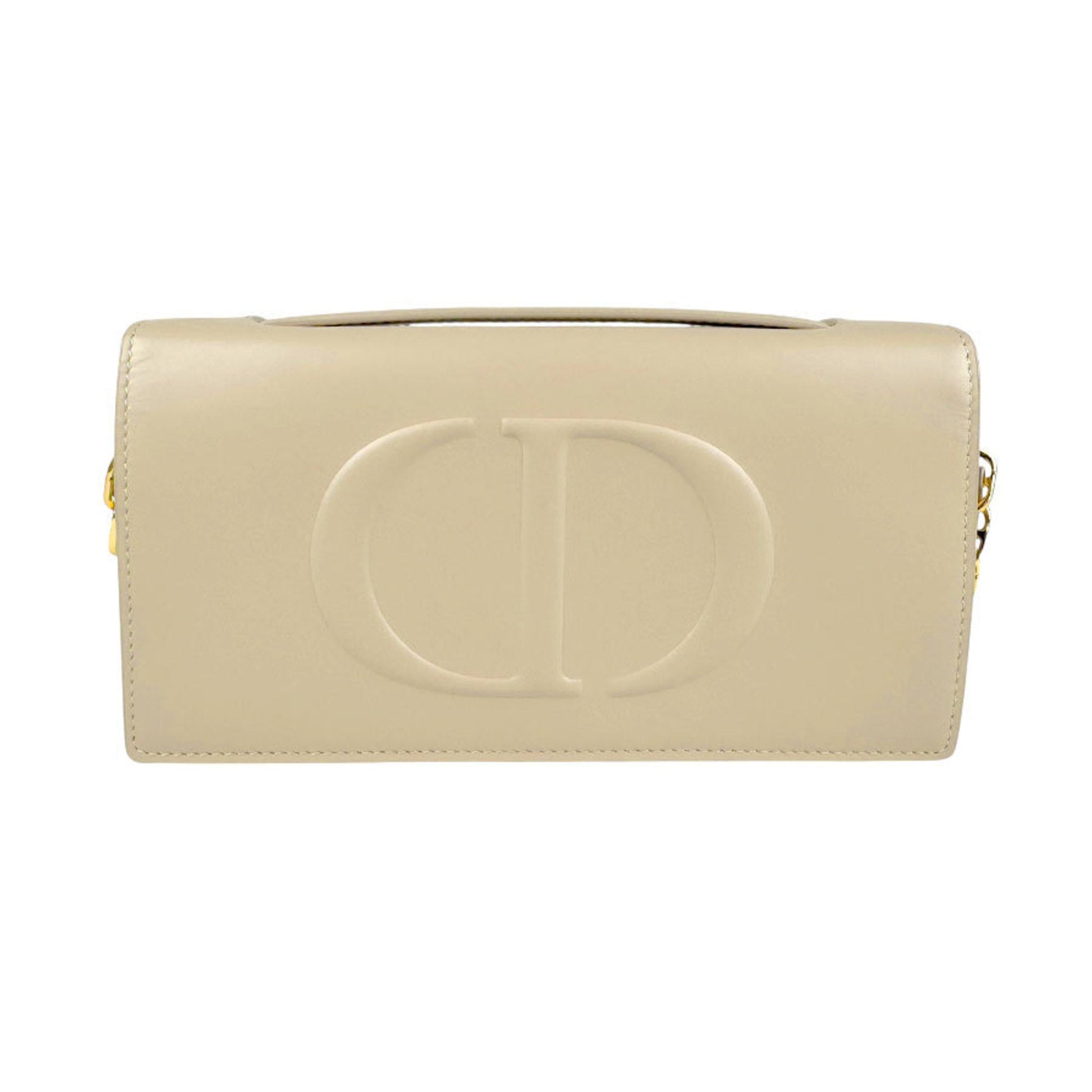 Dior Handbag Christian Shoulder Bag 2 Leather Beige