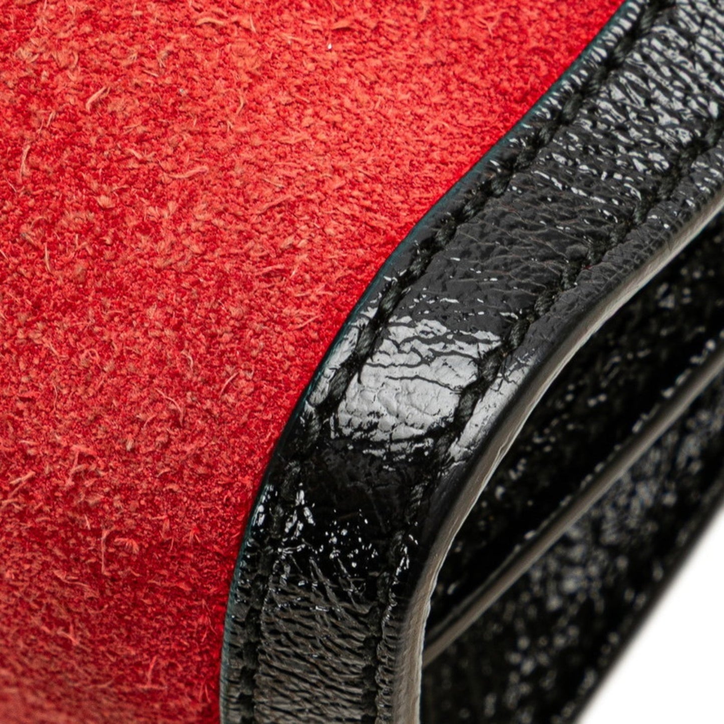 Gucci Black Red Color Leather Shoulder Bag