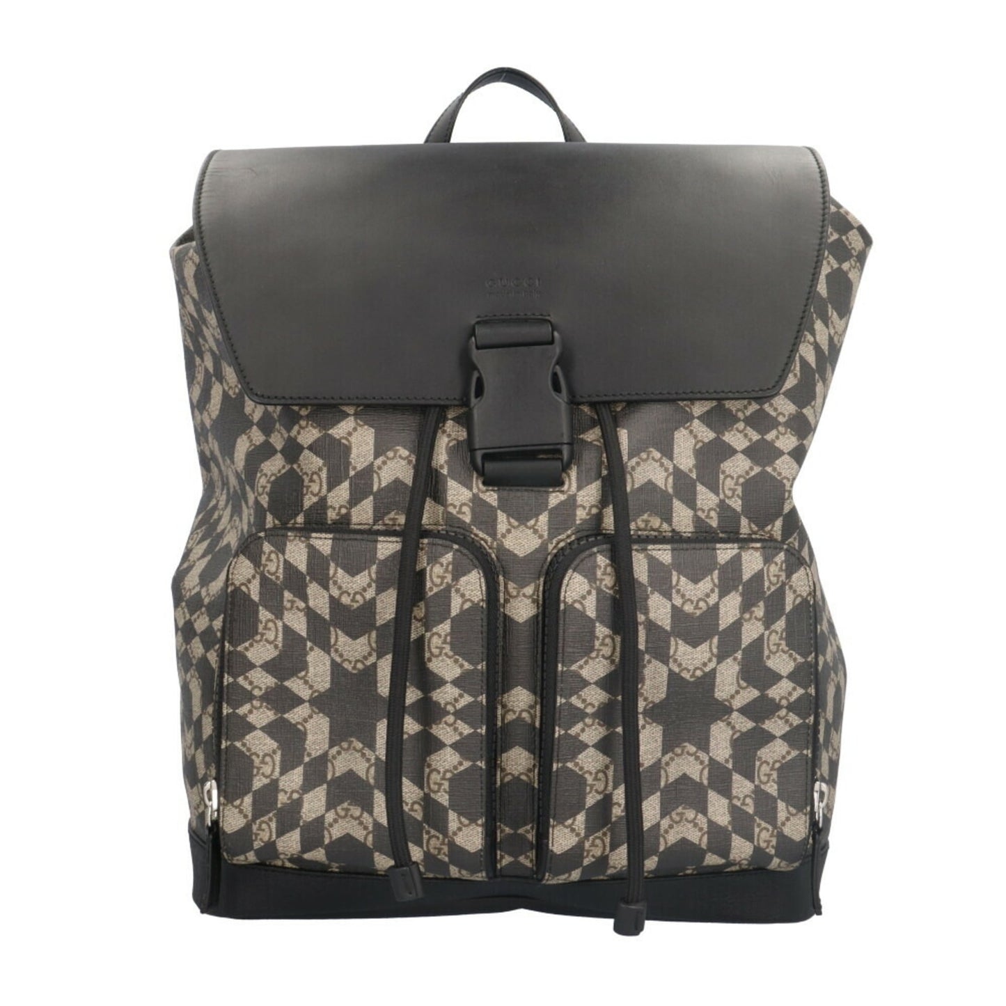 Gucci Black Brown Gg Supreme Canvas Backpack