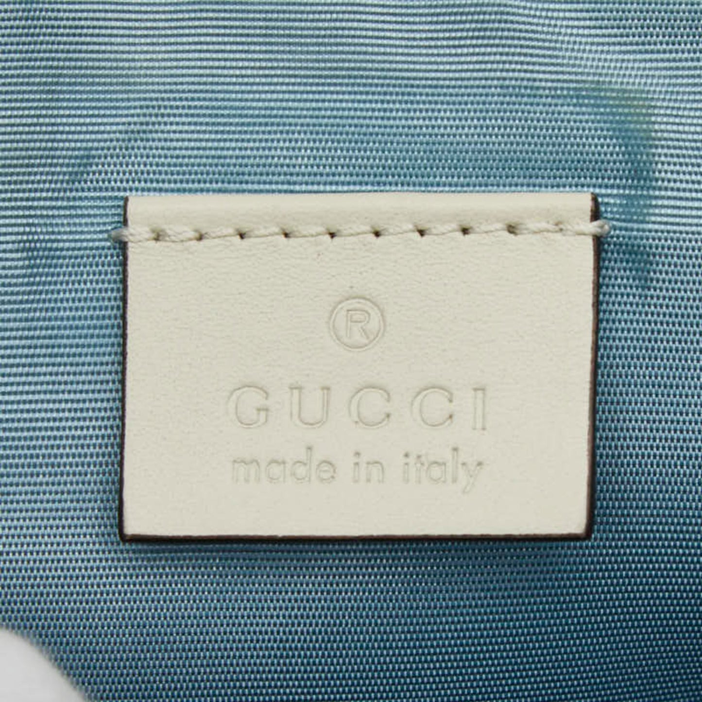 Gucci Gold White Leather Shoulder Bag