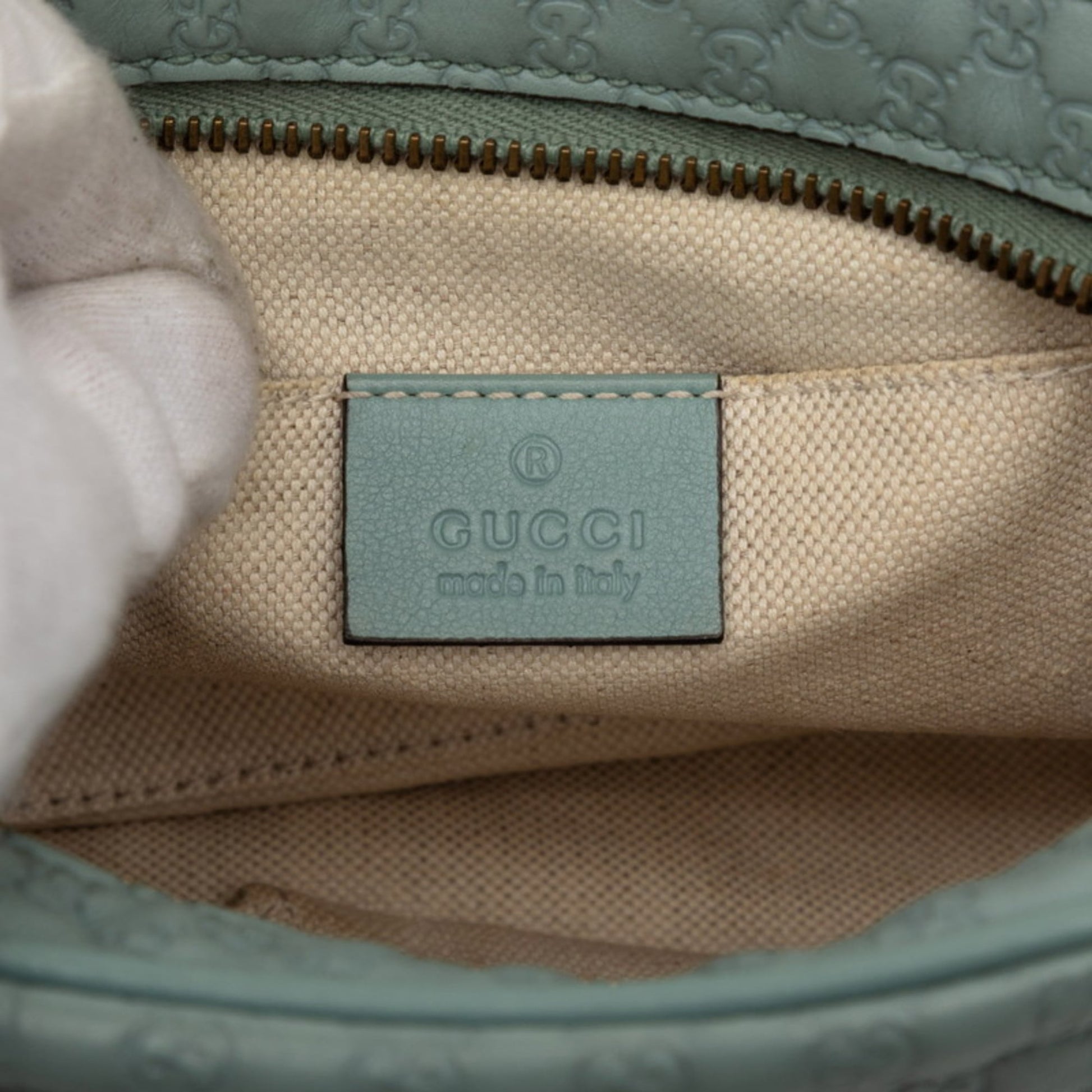 Gucci Blue Leather Shoulder Bag