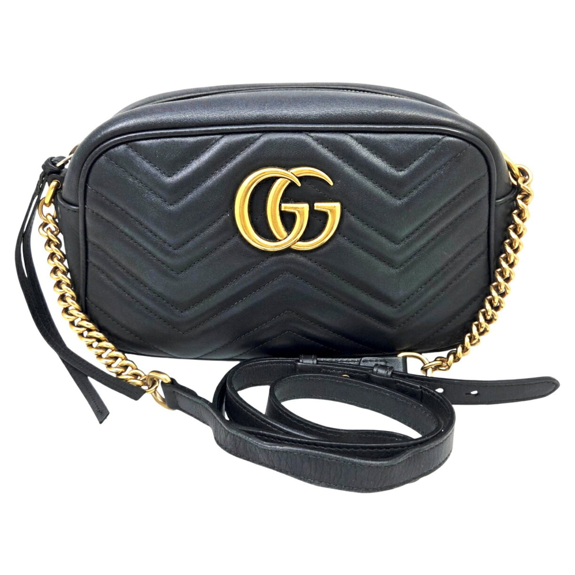 Gucci Black Leather Shoulder Bag