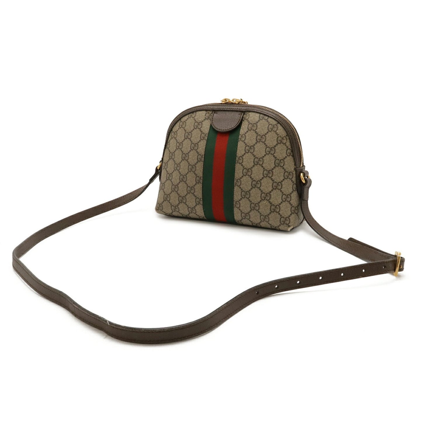 Gucci Sherry Line Beige Green Red Color Gg Supreme Leather Pochette Shoulder Bag