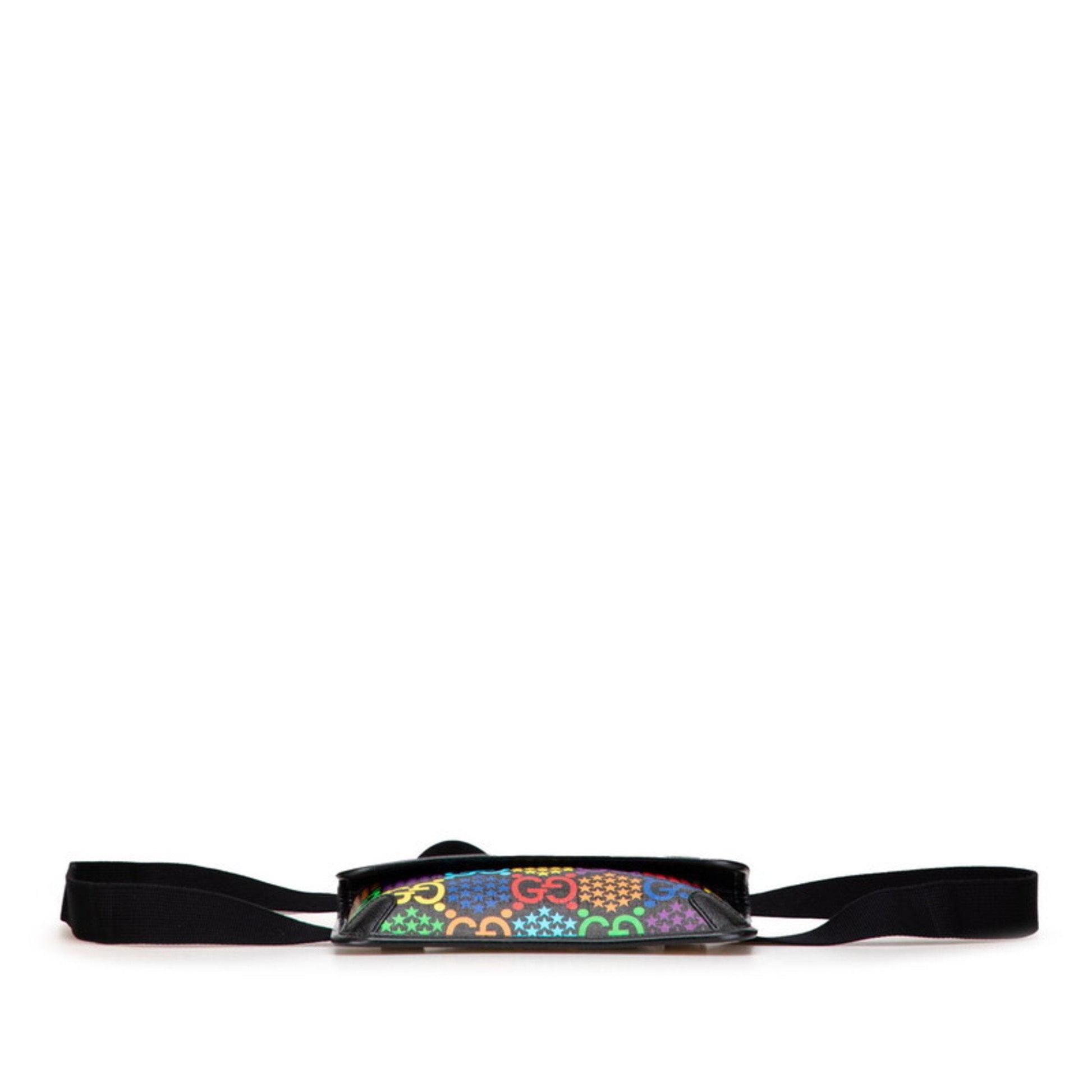 Gucci Black Multi-Color Pvc Leather Fanny Pack