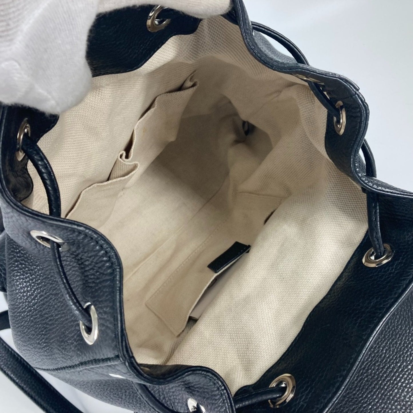 Gucci Black Leather Backpack