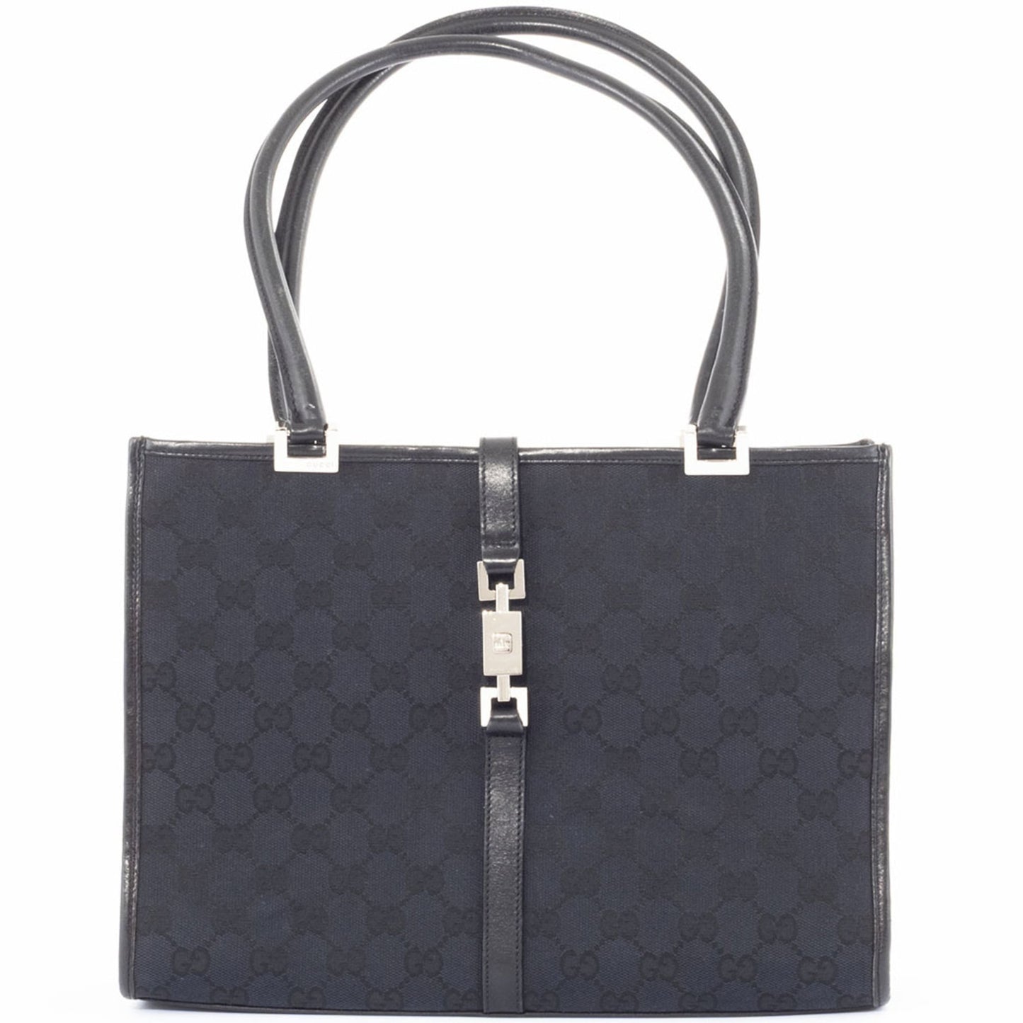Gucci Black Gg Canvas Tote Bag