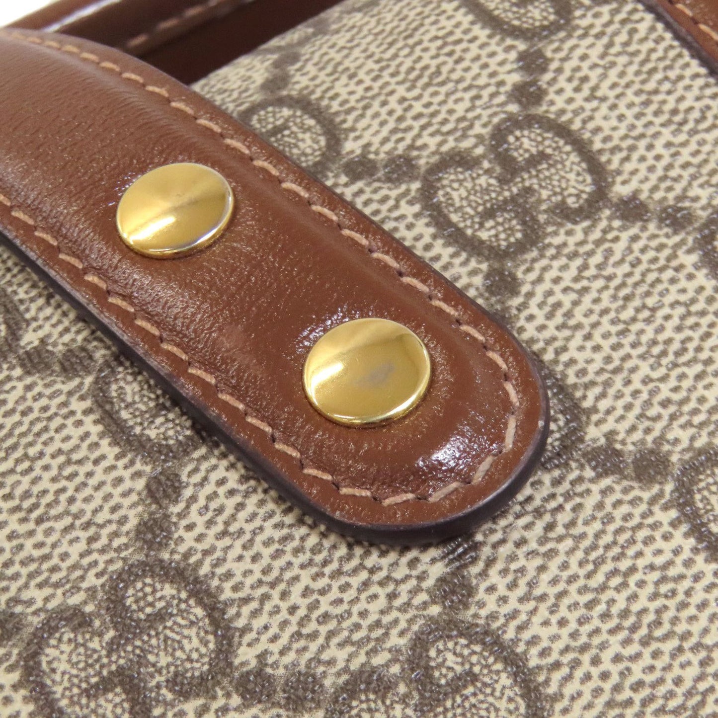 Gucci Brown Pvc Leather Handbag