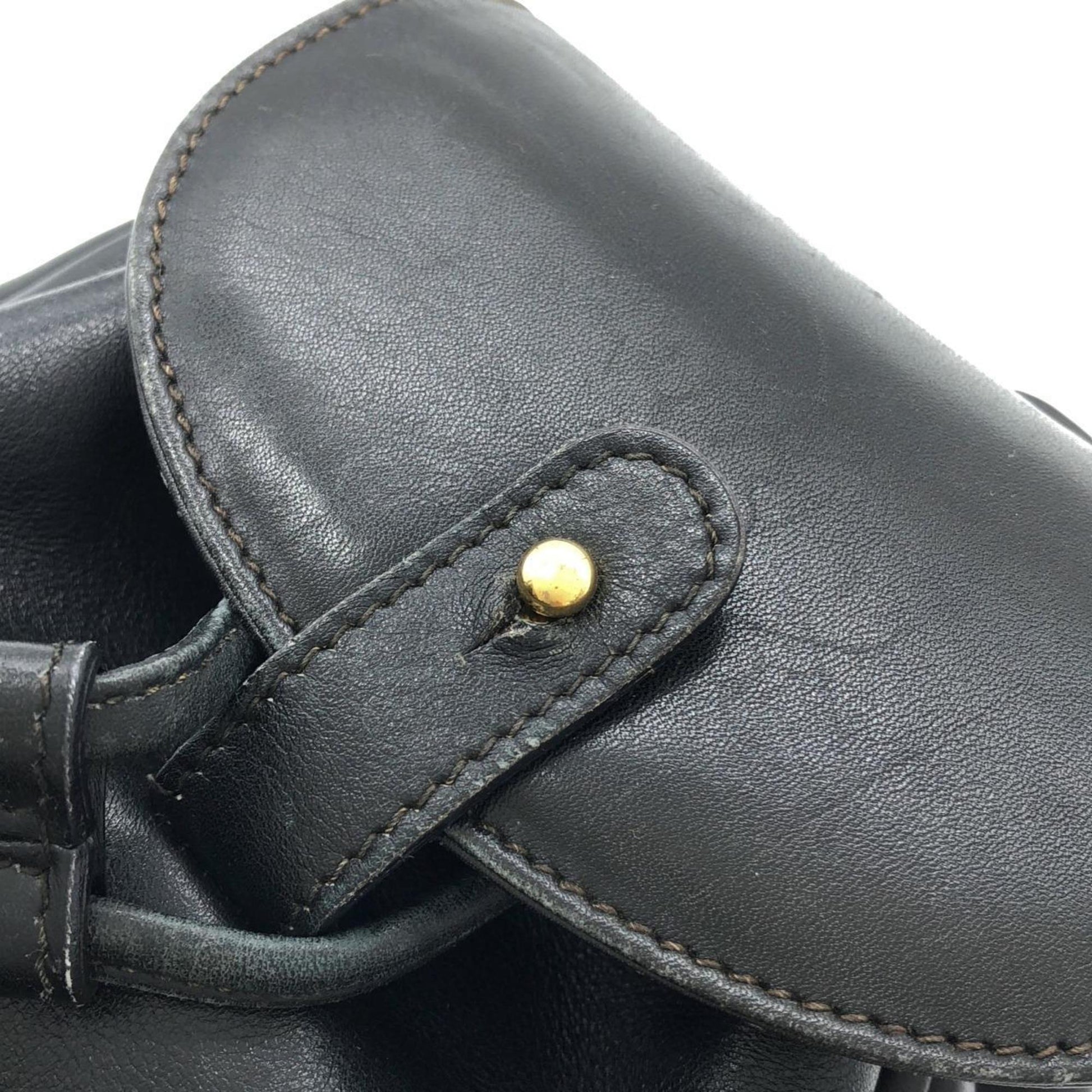 Gucci Black Leather Backpack