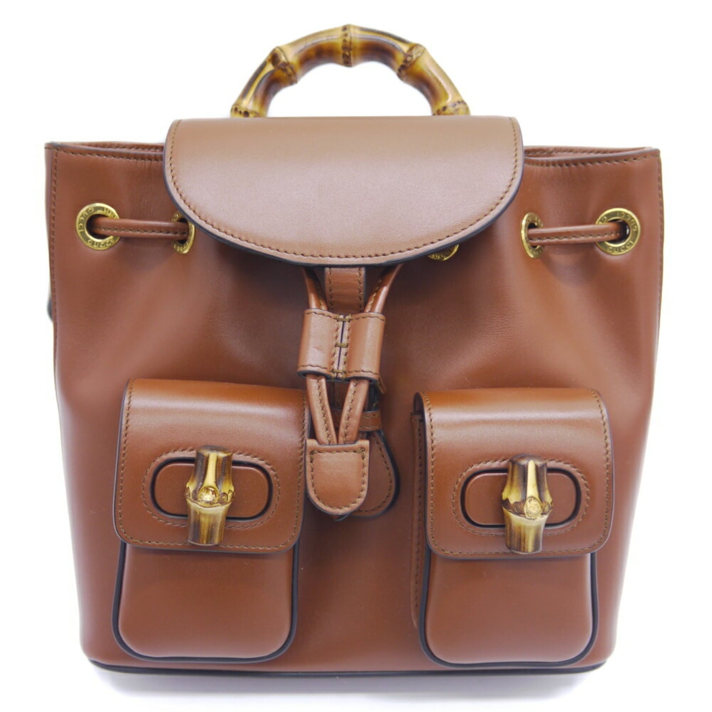 Gucci Brown Leather Backpack