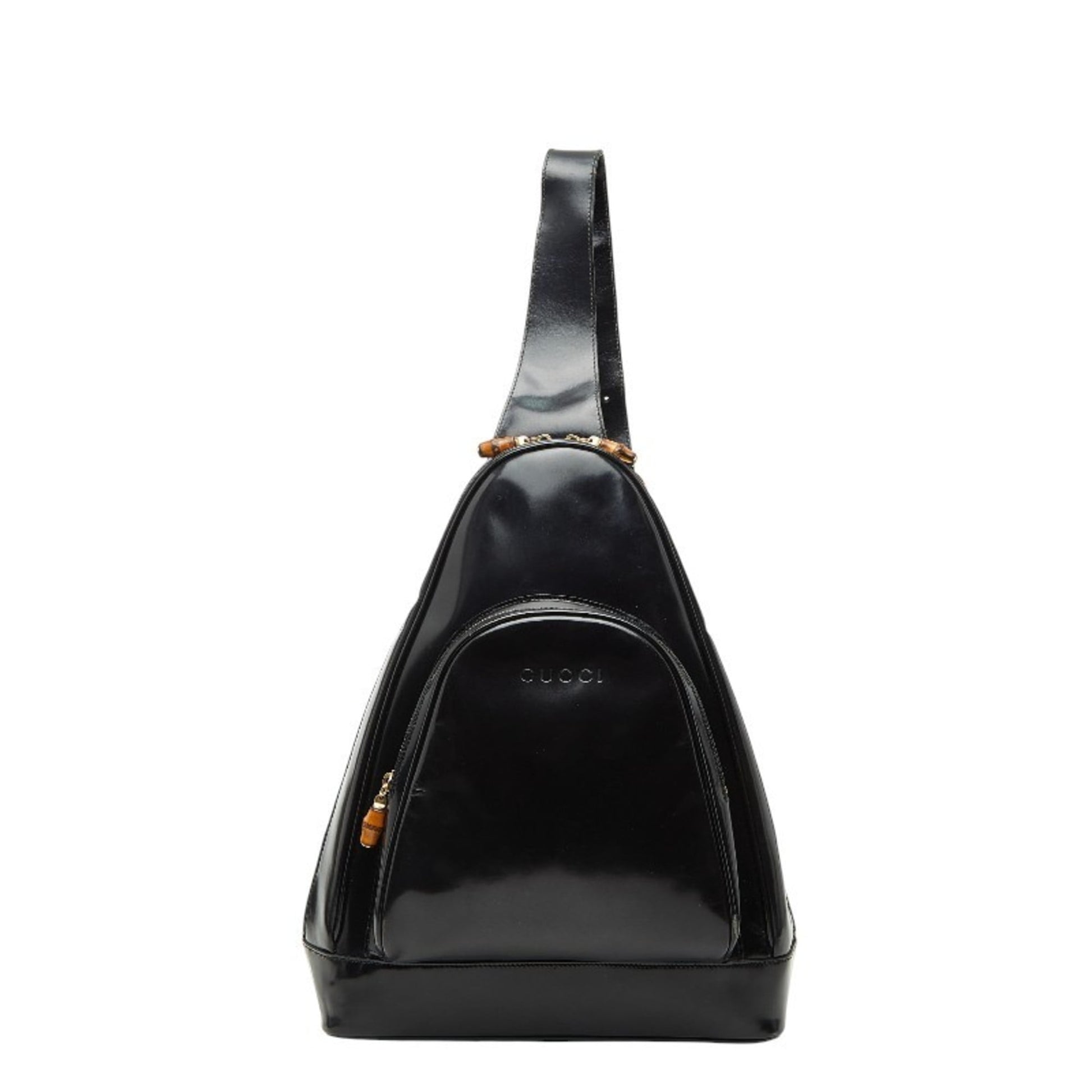 Gucci Black Patent Leather Shoulder Bag