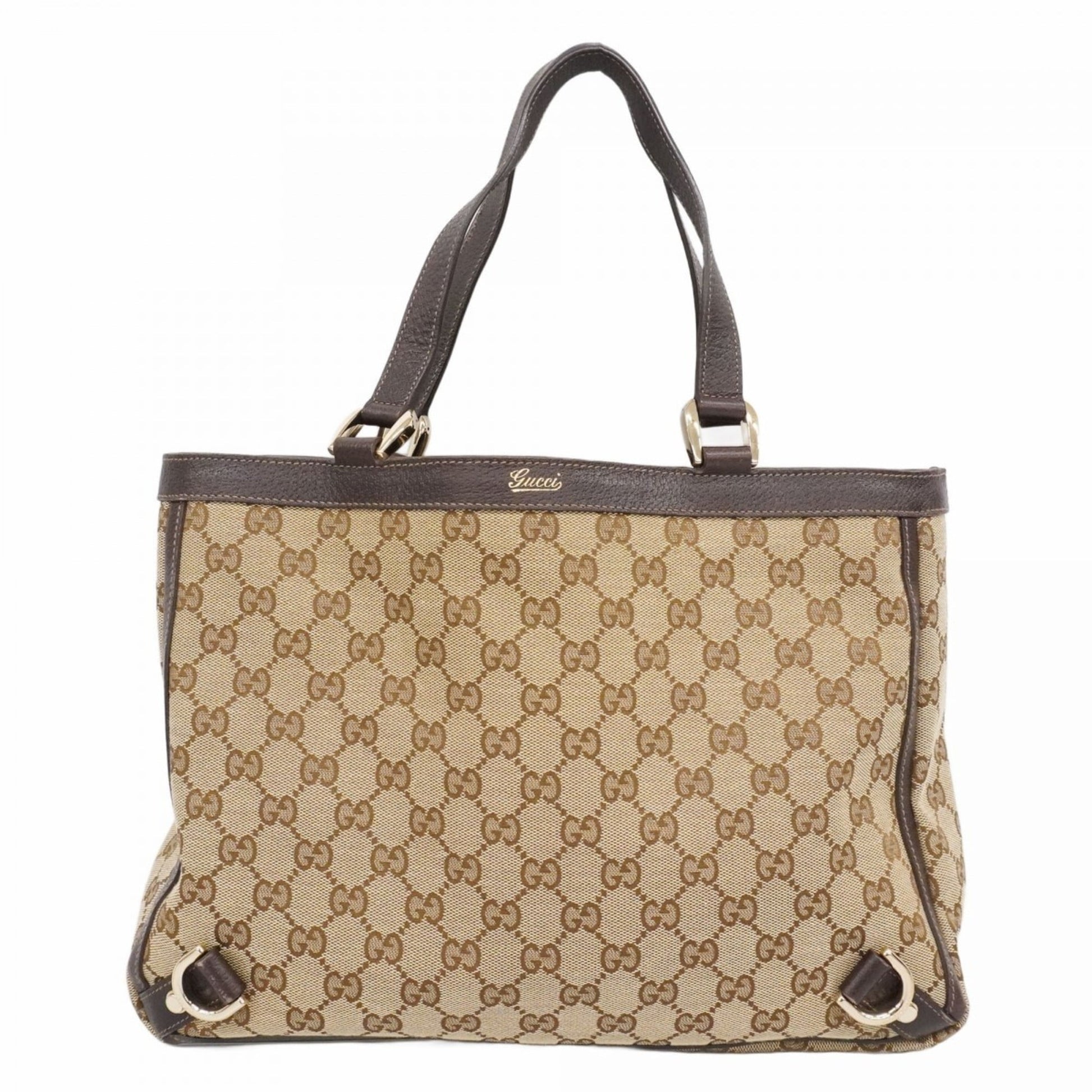 Gucci Brown Canvas Tote Bag