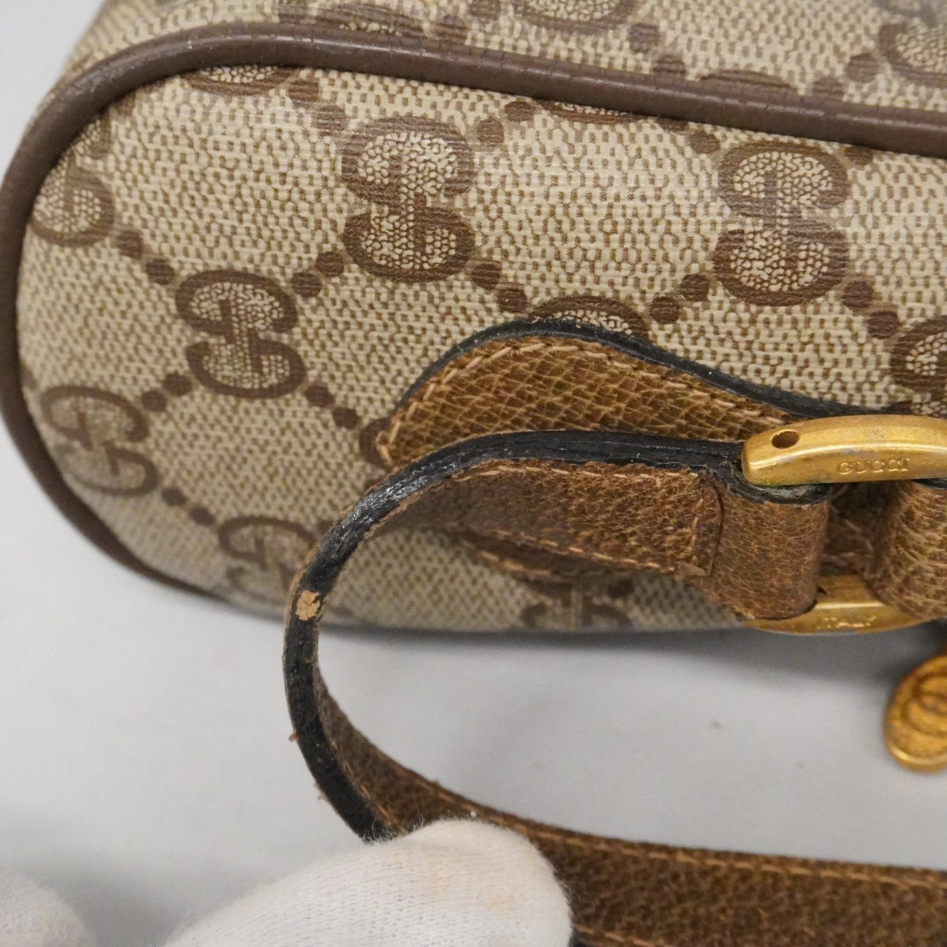 Gucci Brown Canvas Shoulder Bag