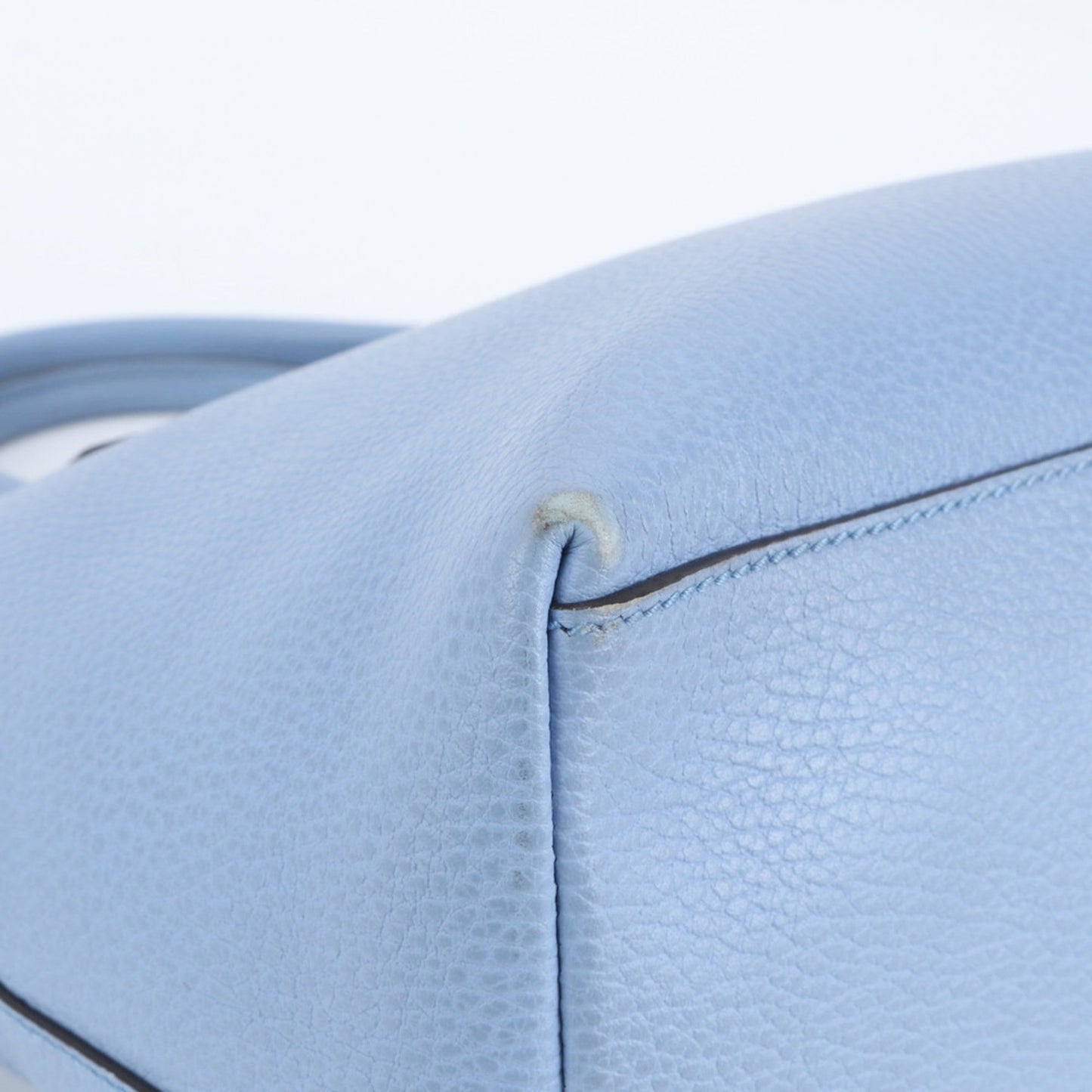 Gucci Light Blue Leather Handbag Tote Bag