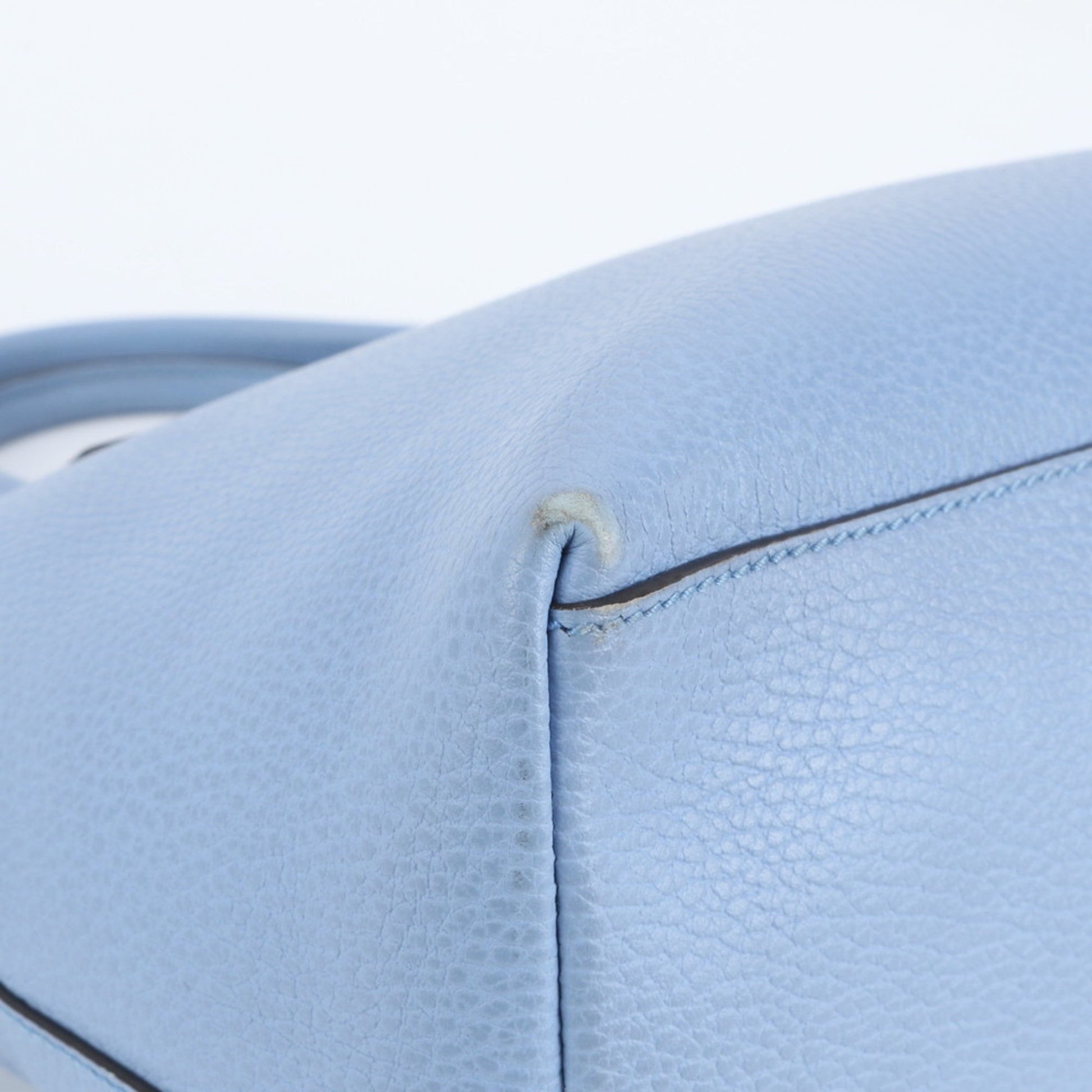 Gucci Light Blue Leather Handbag Tote Bag