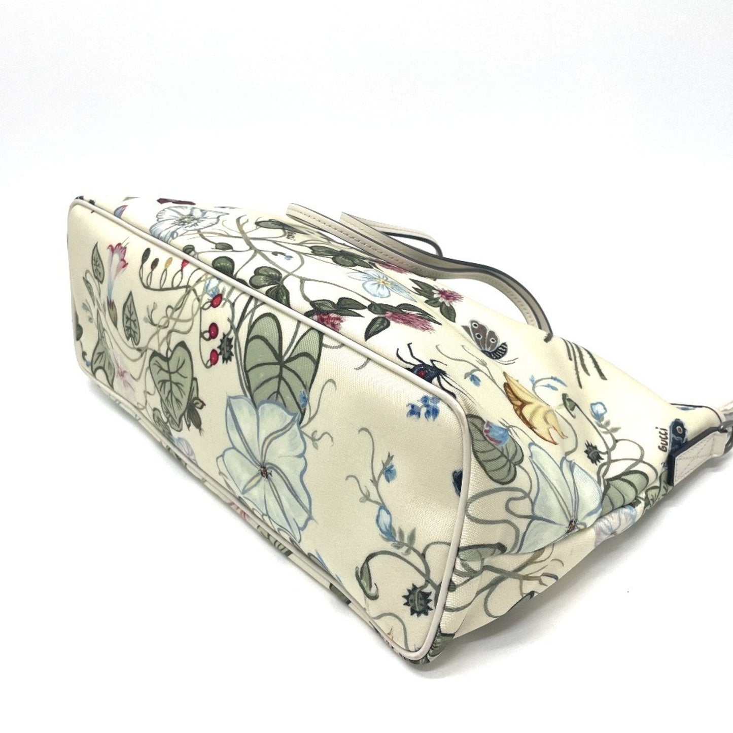 Gucci Ivory Multi-Color Leather Pvc Shoulder Bag Tote Bag
