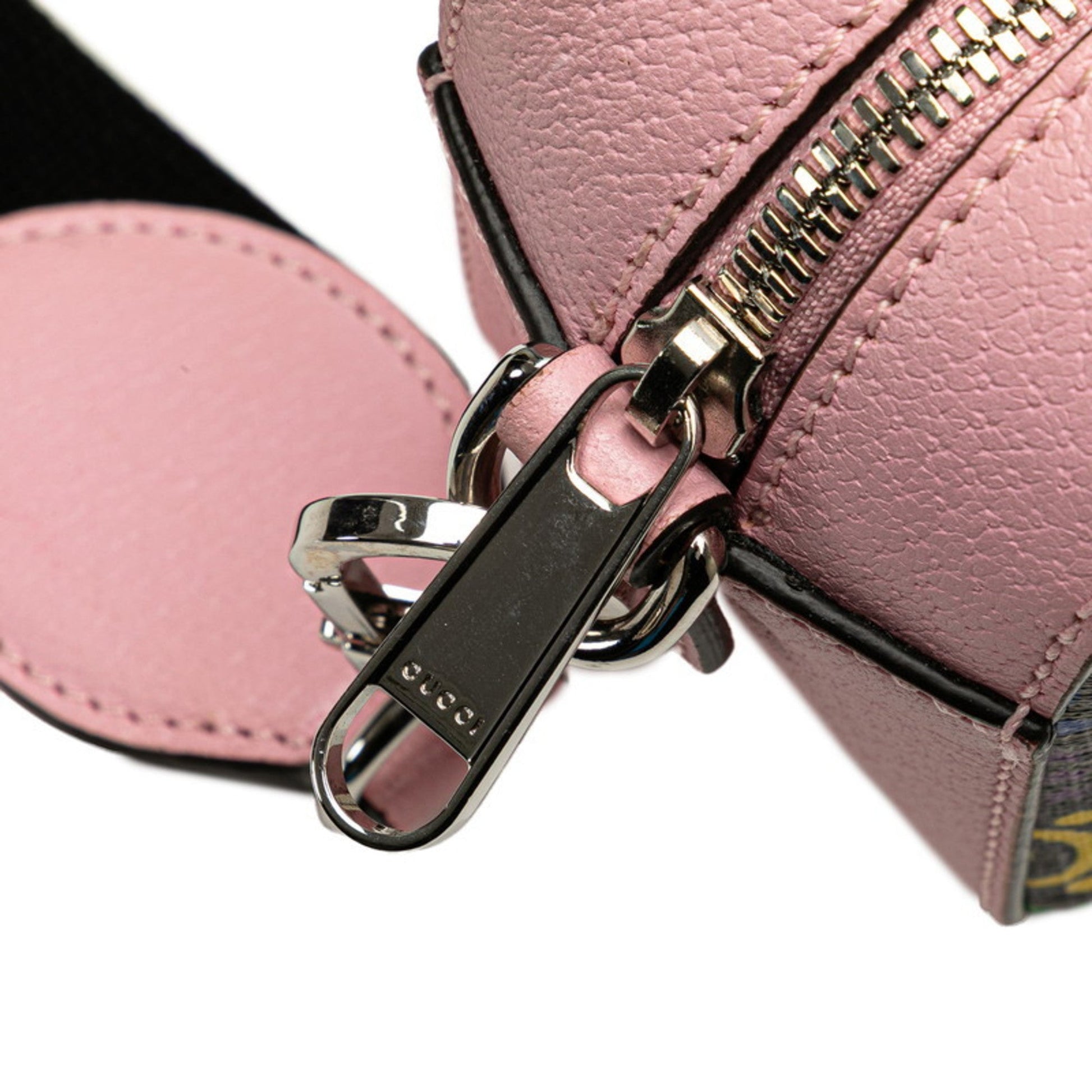 Gucci Black Multi-Color Pink Pvc Leather Shoulder Bag