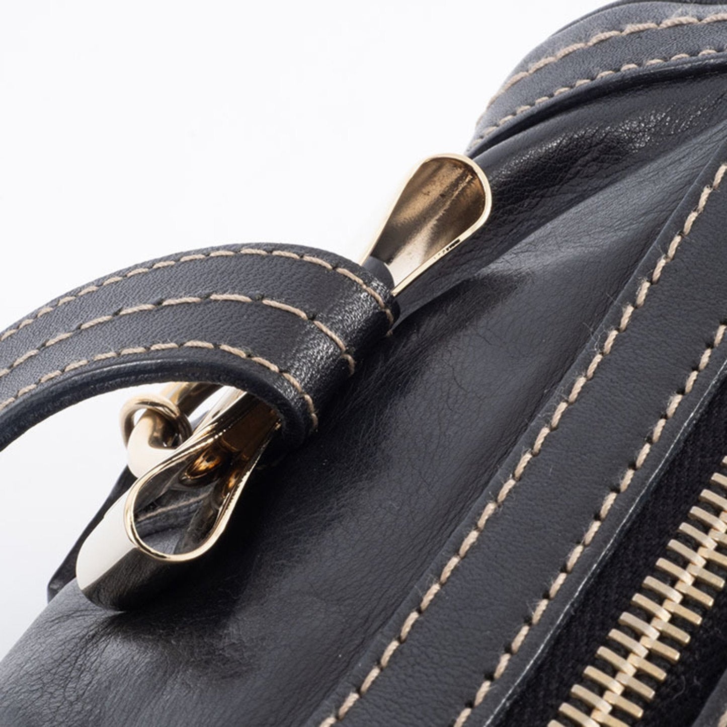 Gucci Hysteria Black Leather Boston Bag