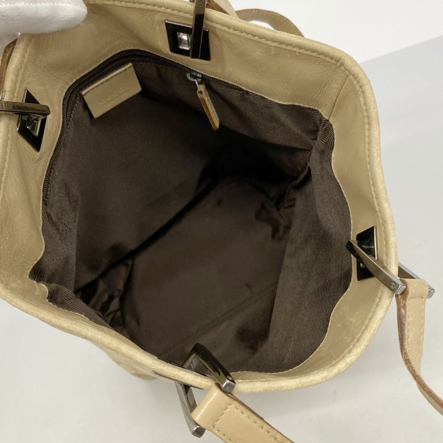 Gucci Beige Canvas Tote Bag